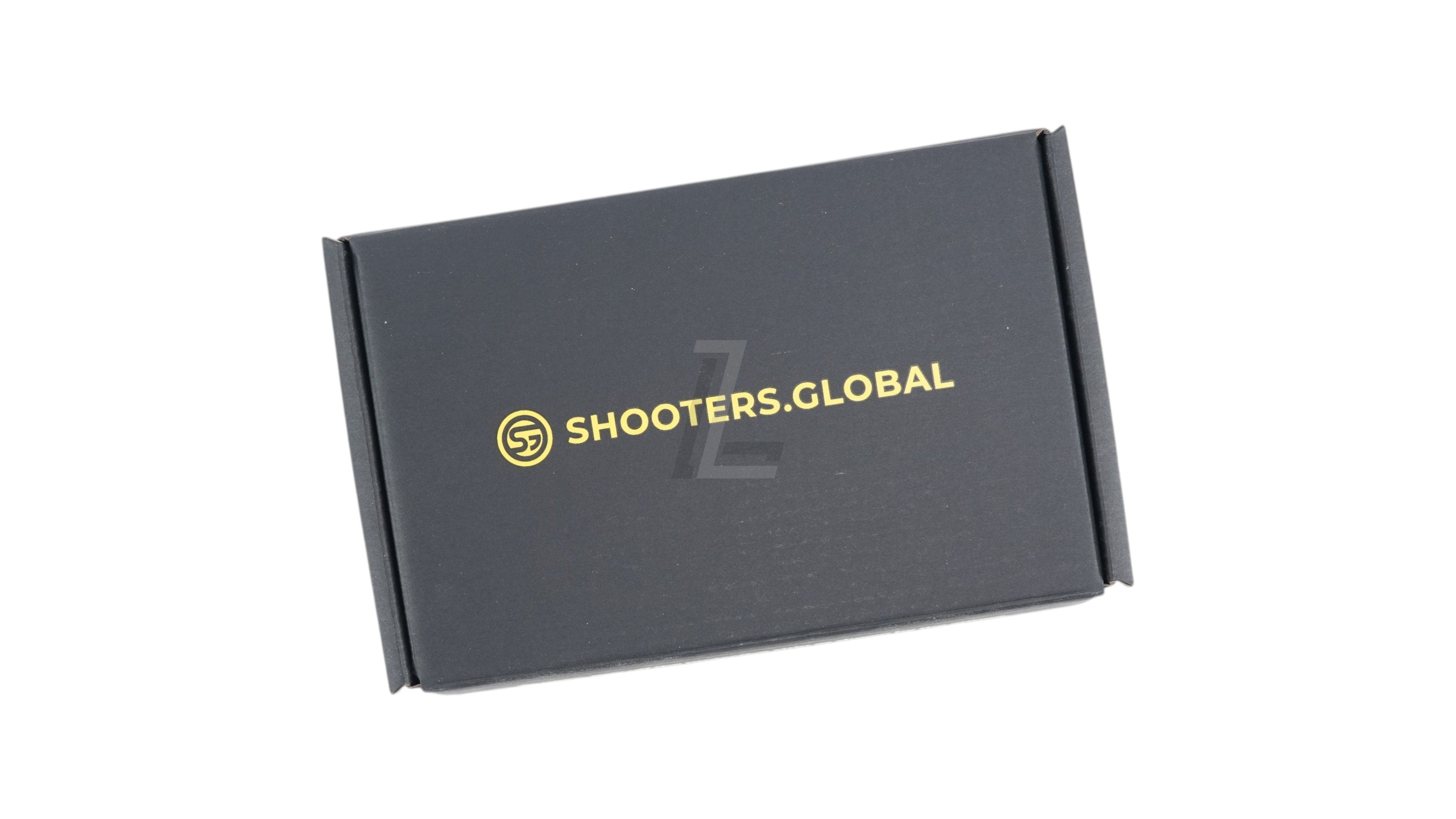 Landing Zone SHOOT GLOBAL SG TIMER 2 black product packaging box with yellow logo on a white background