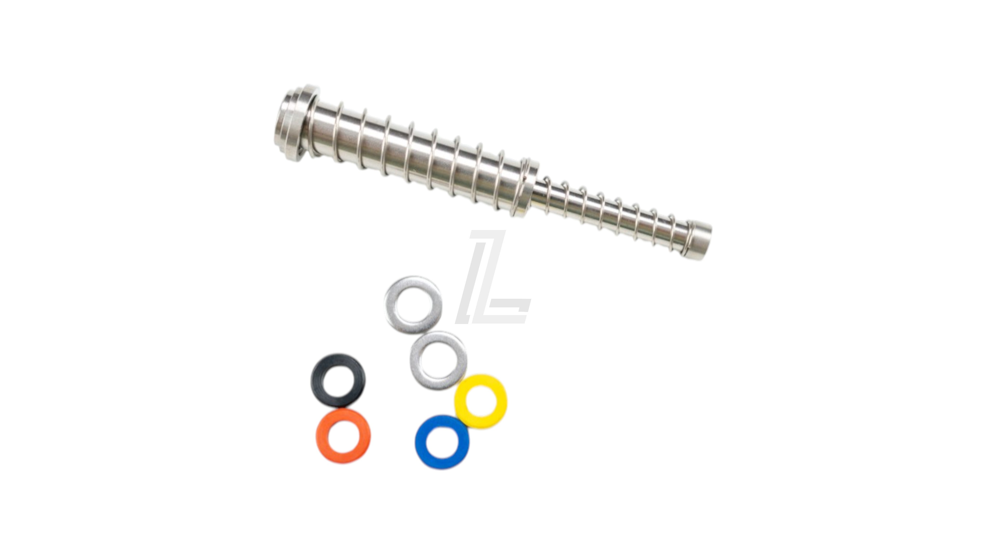 COWCOW TECHNOLOGY - TOKYO MARUI G17 GEN 5 GBB AIRSOFT GUIDE ROD SET - SILVER (STAINLESS STEEL)