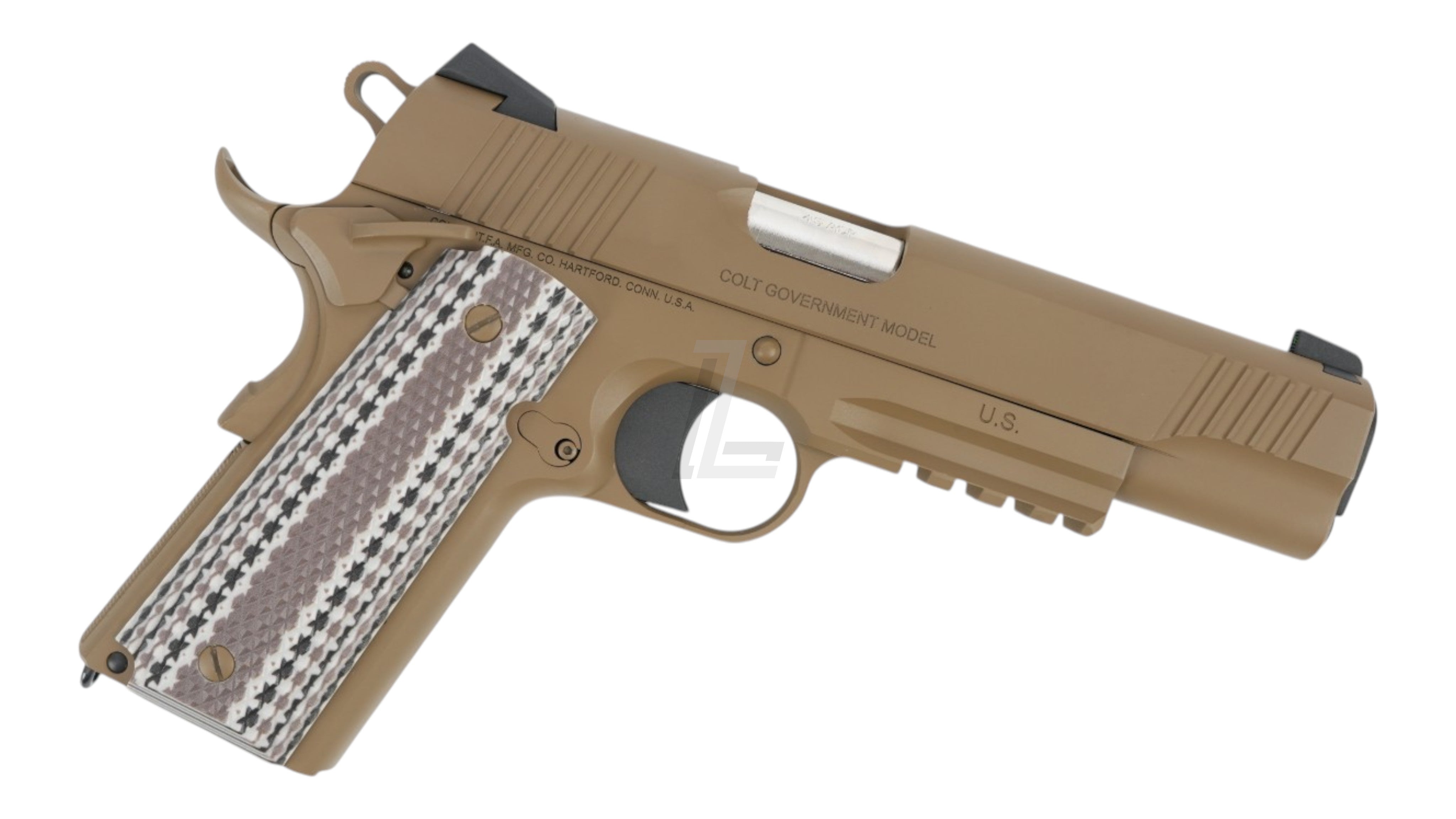 EMG - CYBERGUN COLT LICENSED 1911 M45A1 GBB AIRSOFT PISTOL (T8) - FDE (BY ARMY ARMAMENT)