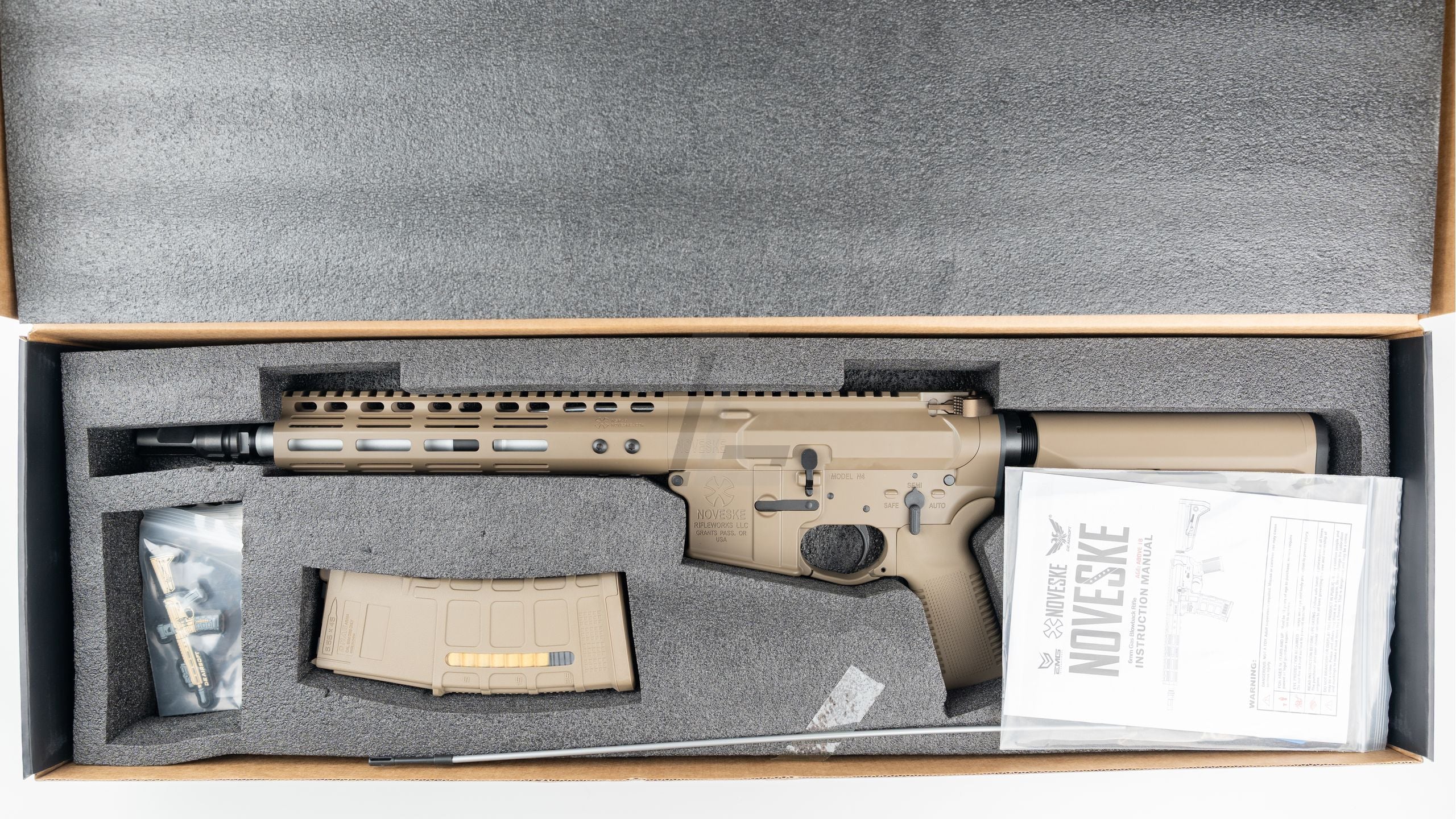 DOUBLE EAGLE - EMG NOVESKE DEVGRU N4 MWS GBB RIFLE PMAG (DARK EARTH)
