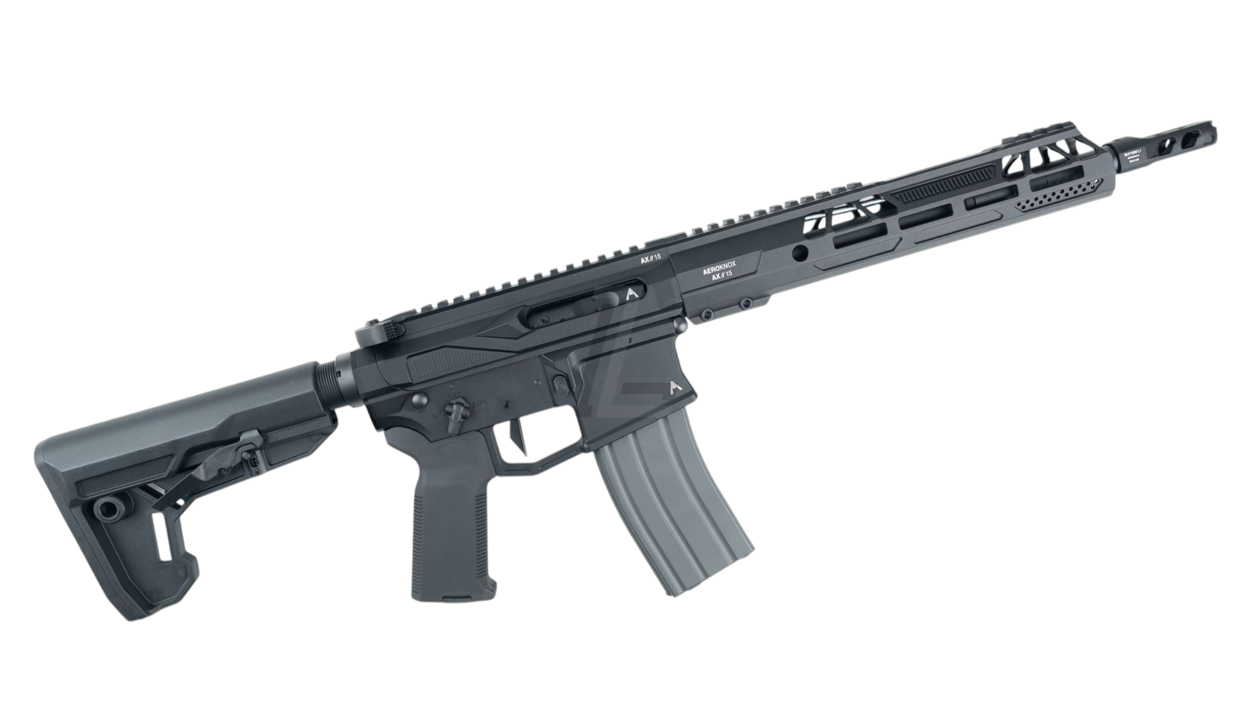 DOUBLE EAGLE - AEROKNOX LICENSED AX15 MWS GBB 10.5 RIFLE (BK)
