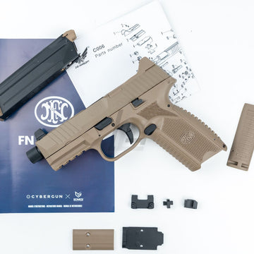 DOUBLE EAGLE - EMG FN HERSTAL LICENSED FN 509 GAS AIRSOFT PISTOL (DARK EARTH)