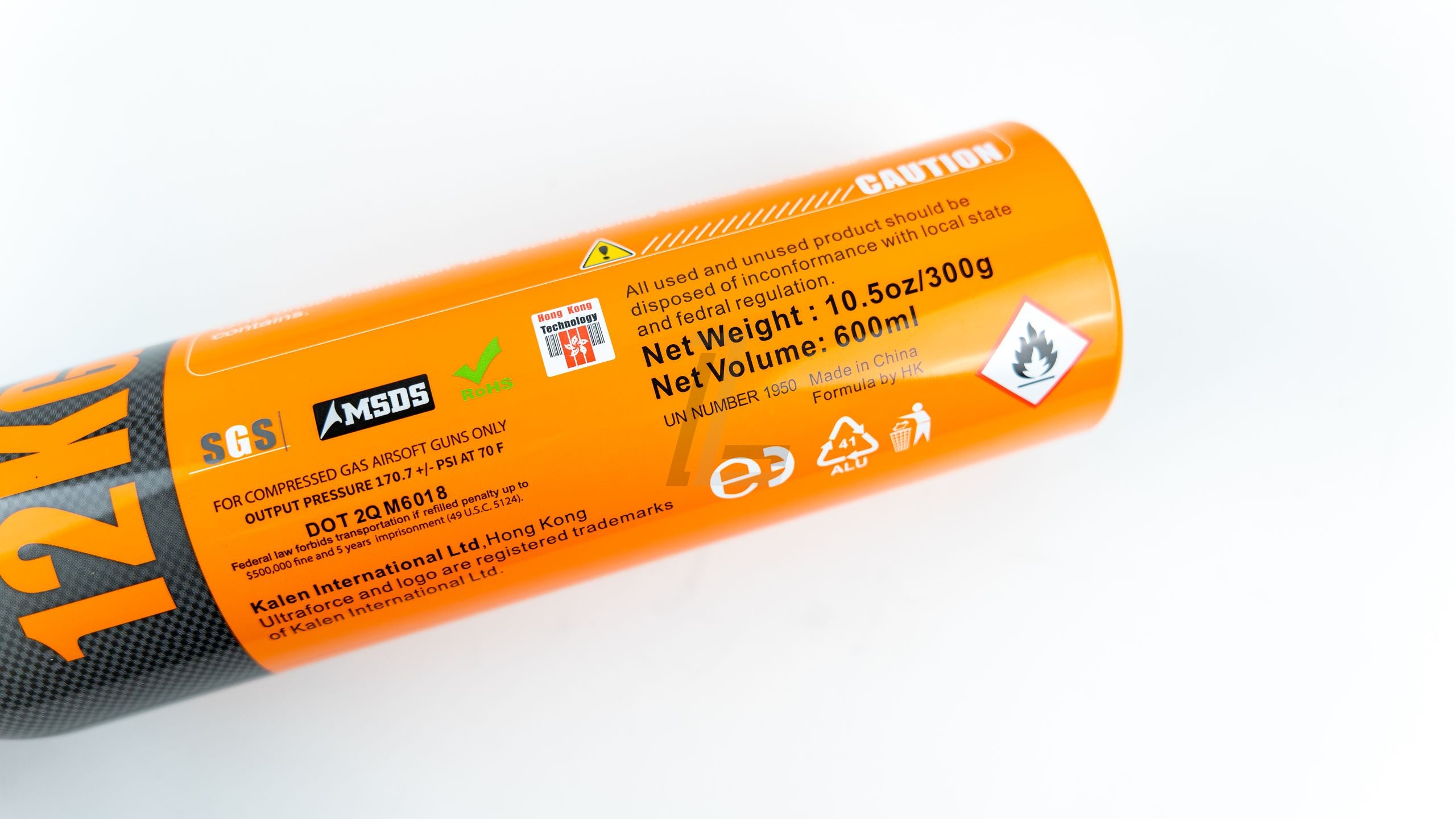 ULTRAFORCE - TOP GAS 12 KG 600ML.