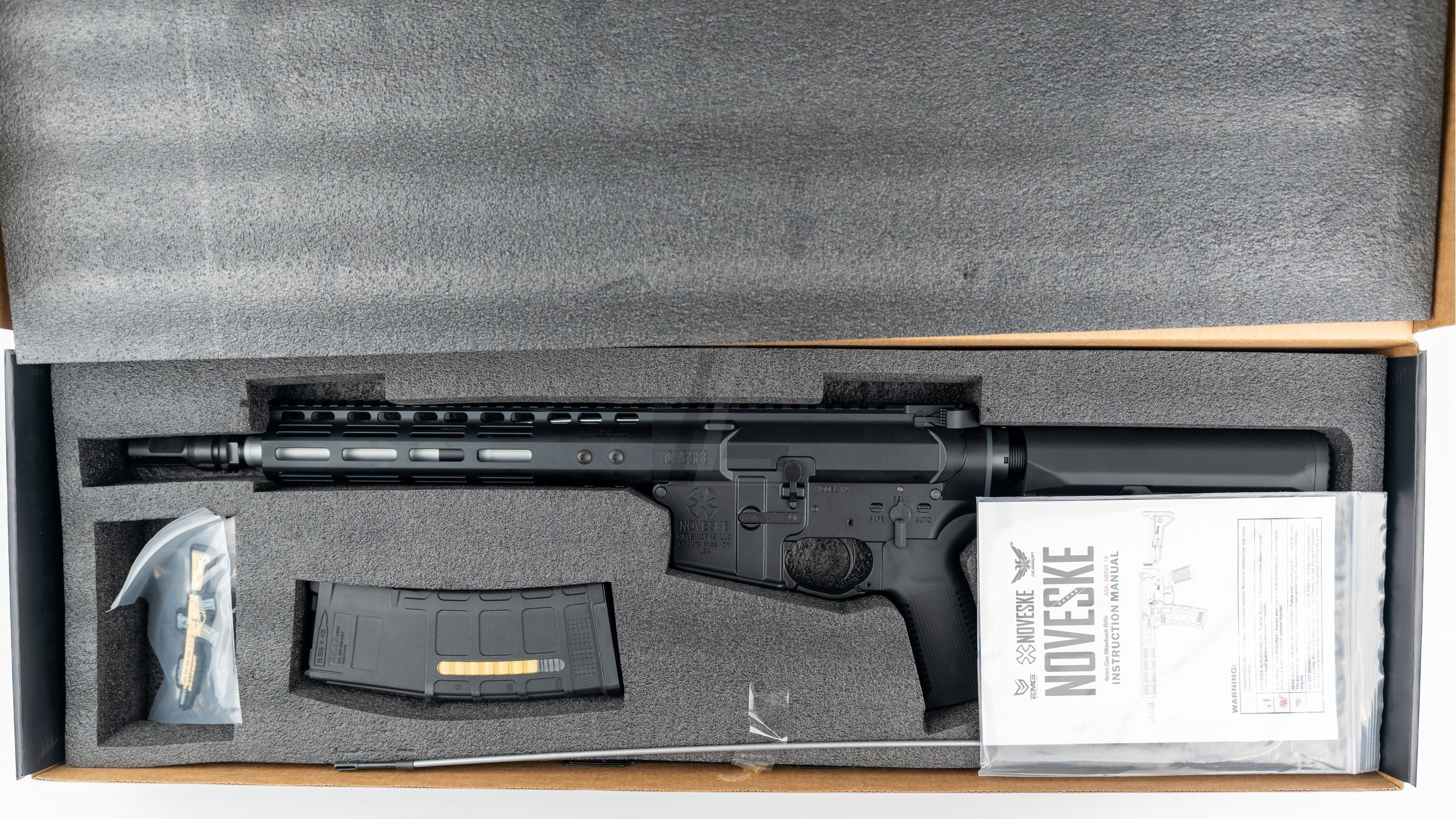 DOUBLE EAGLE - EMG NOVESKE DEVGRU N4 MWS GBB RIFLE PMAG (BLACK)