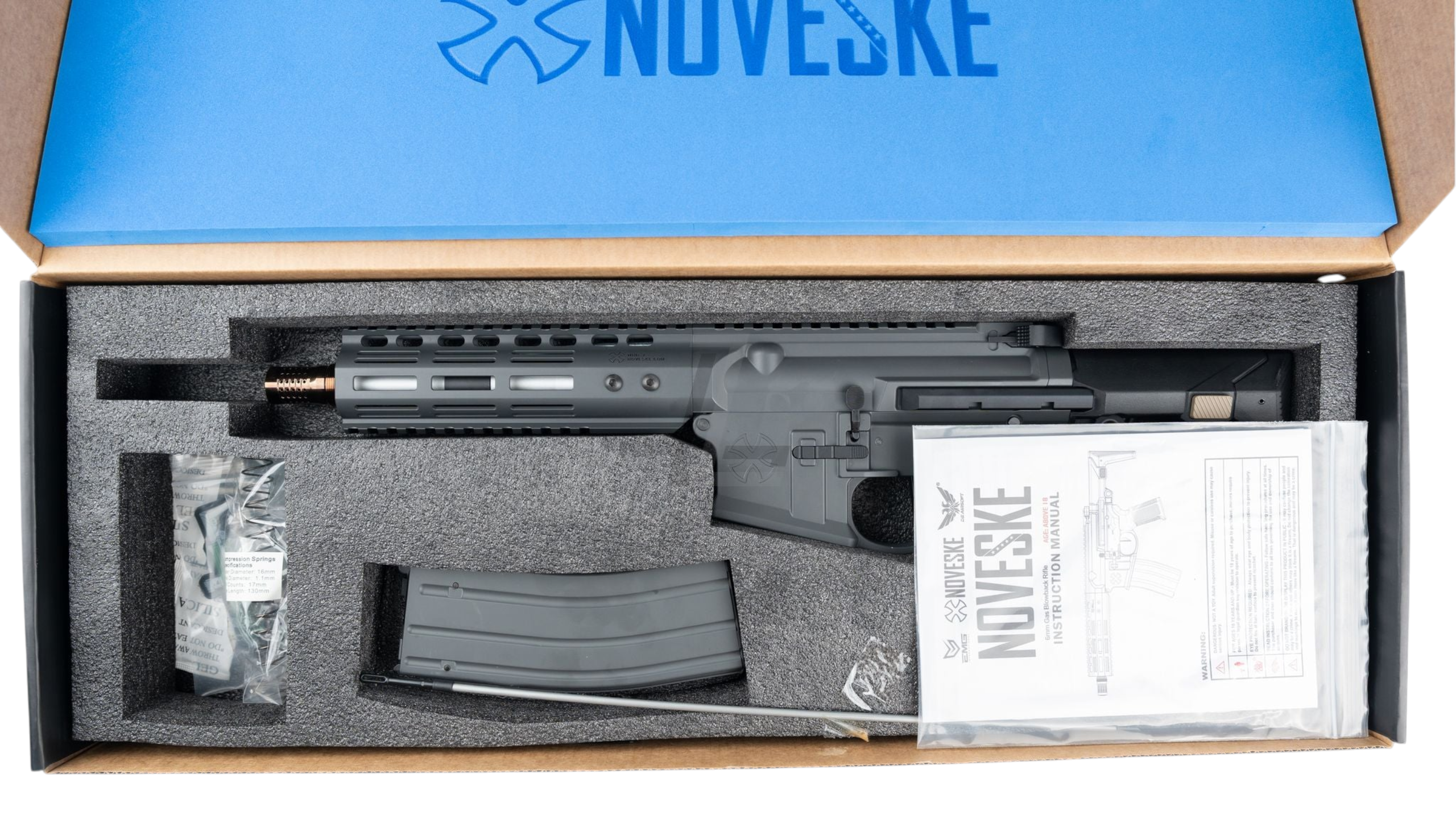 DOUBLE EAGLE - NOVESKE GHETTO BLASTER NHR-7" MWS GBB RIFLE (GREY)