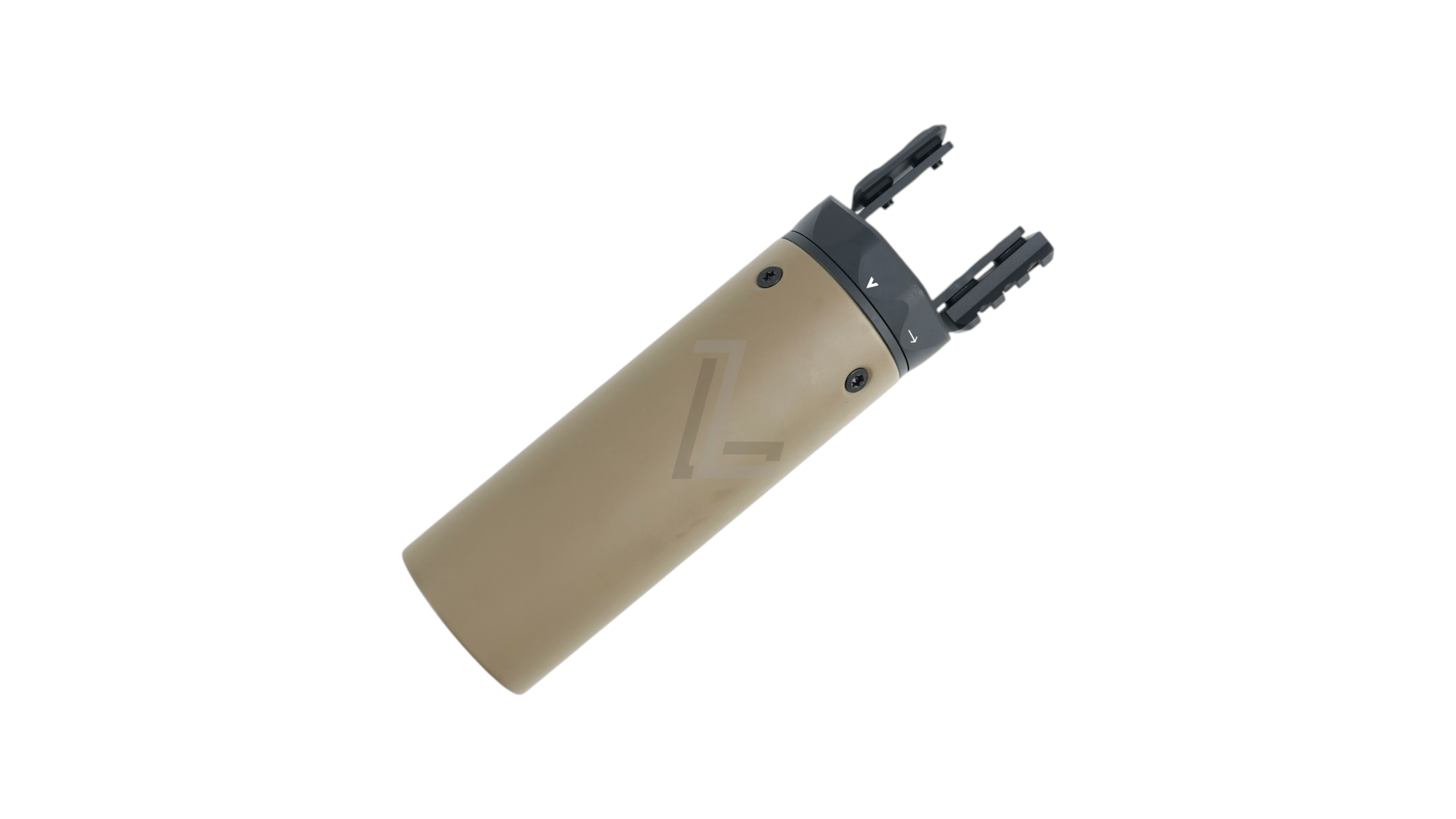Landing Zone ANGRY GUN 6.5 inch carbon front shield in Cerakote FDE for APFG MCX LT GBB airsoft rifles