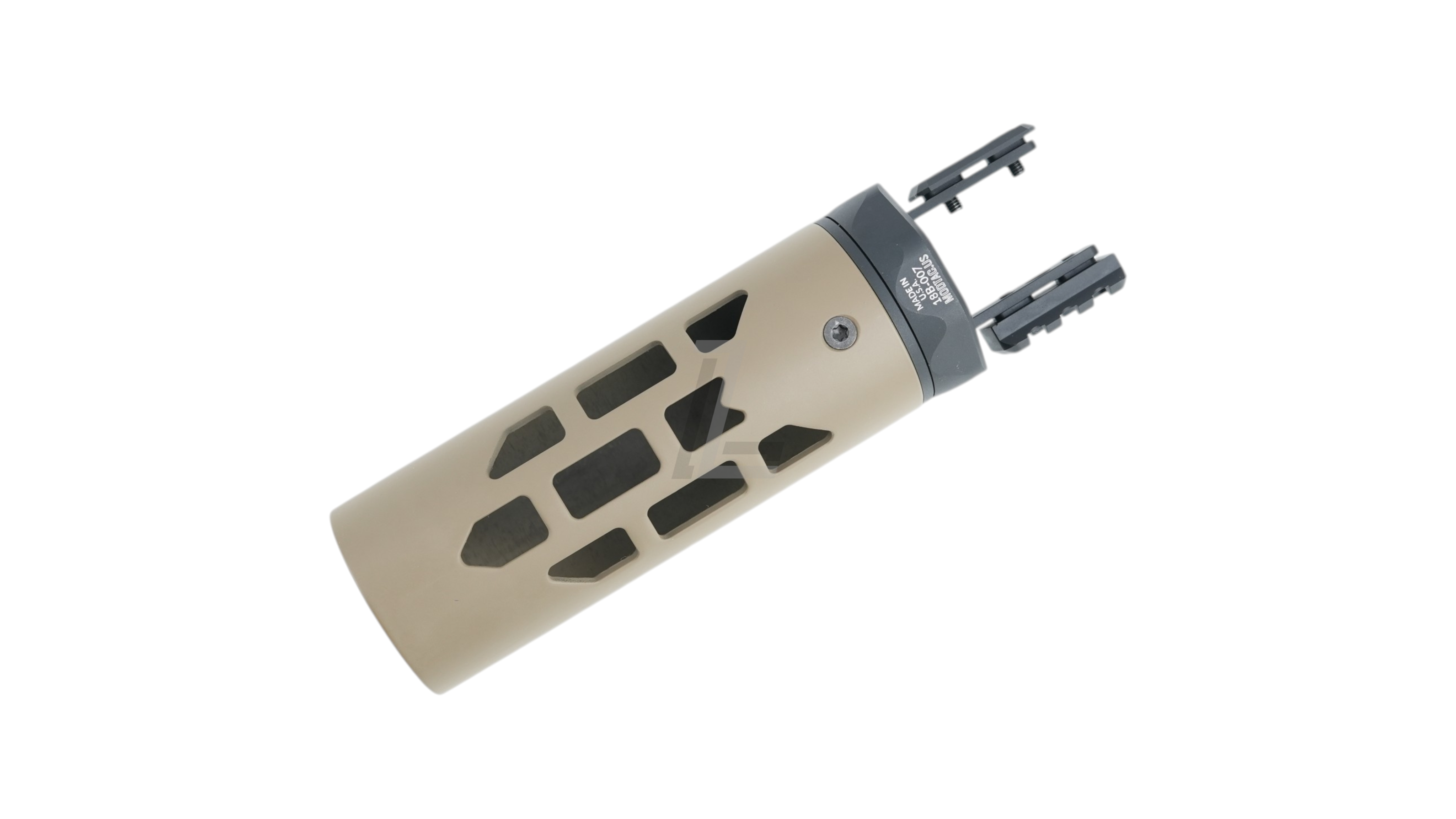 Landing Zone ANGRY GUN 6.5 inch carbon front shield in Cerakote FDE for MK16 and MK14 rails