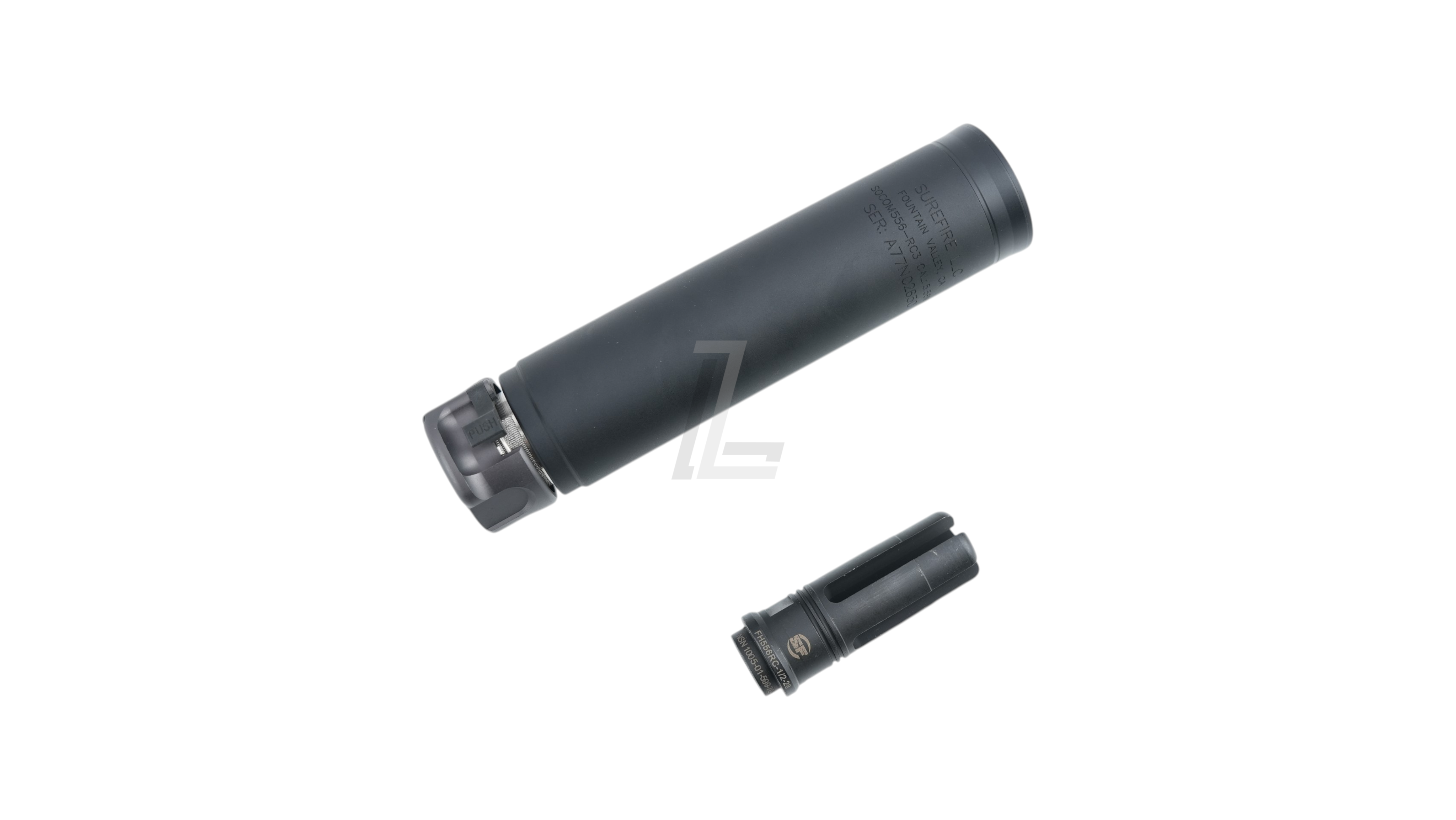 Landing Zone ANGRY GUN SOCOM556 RC3 black dummy silencer and flash hider for airsoft rifles with 14mm CCW threading