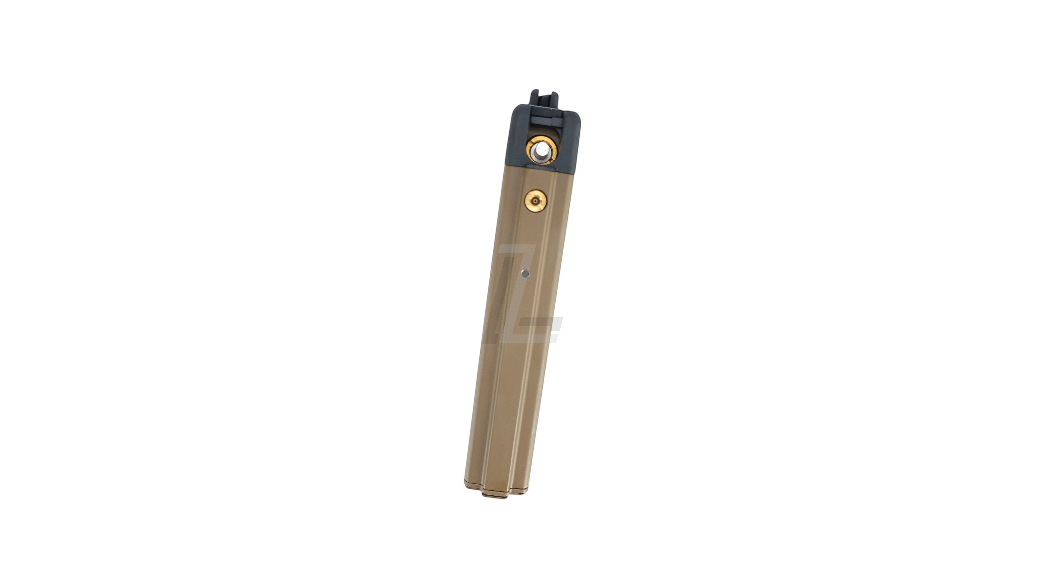 Landing Zone APFG XM7 22-round gas airsoft magazine in flat dark earth finish with metal construction