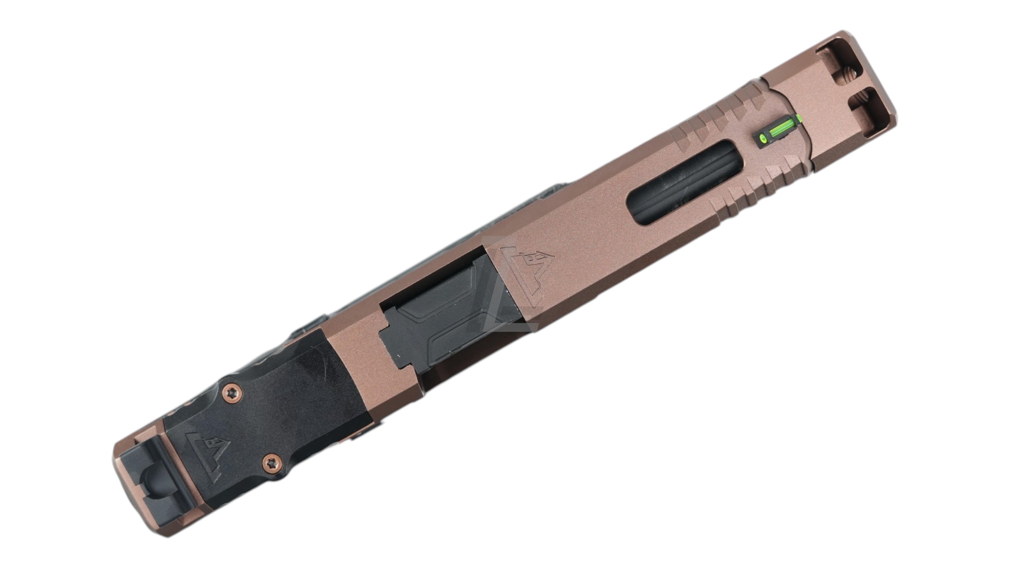 Landing Zone ARMY ARMAMENT TTI Ballerina G17 GBB airsoft pistol slide in bronze with fiber optic sight