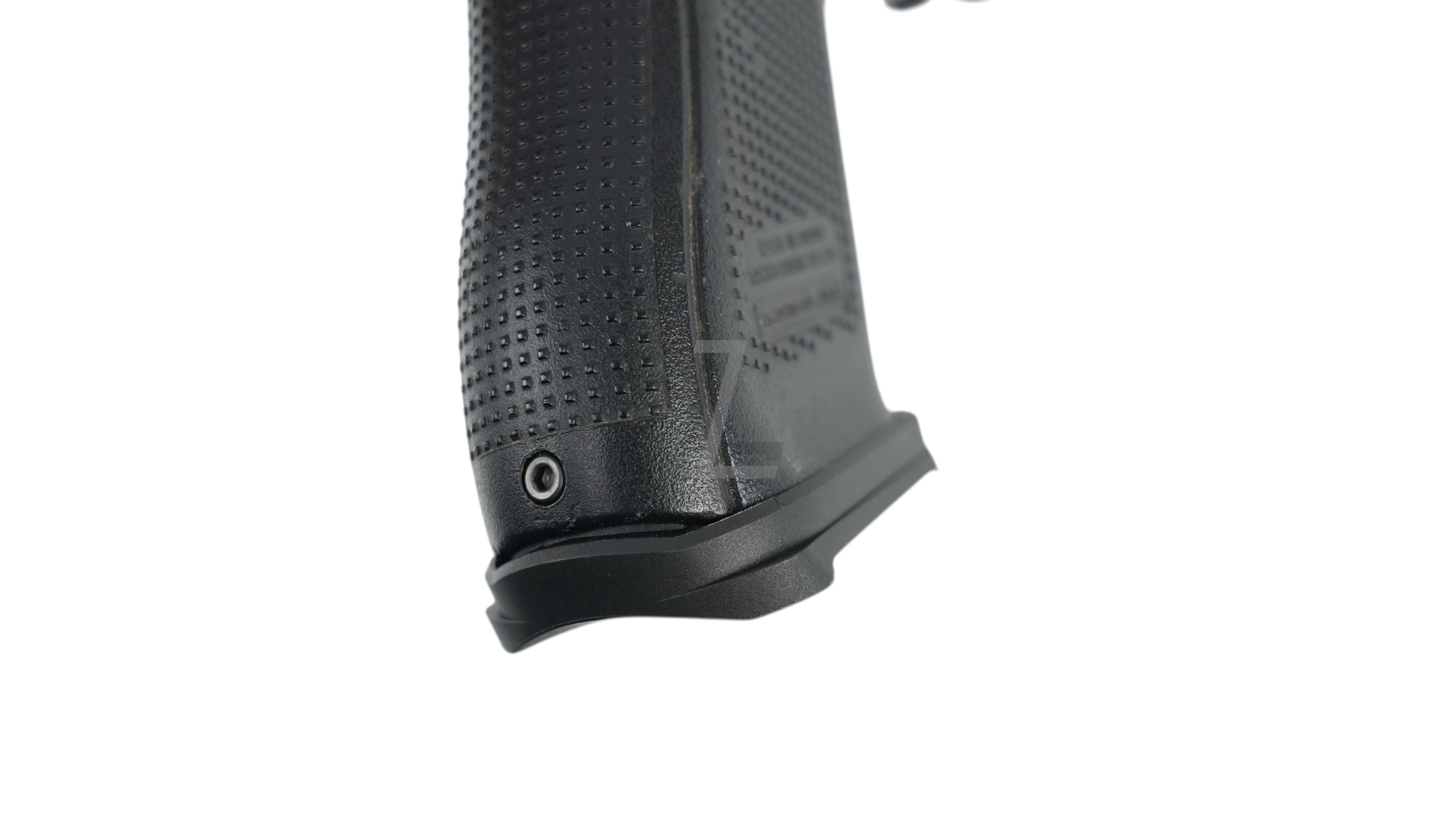 Landing Zone black enhanced magwell for Marui G17 Gen5 MOS pistol, showing the flared magazine well attachment.