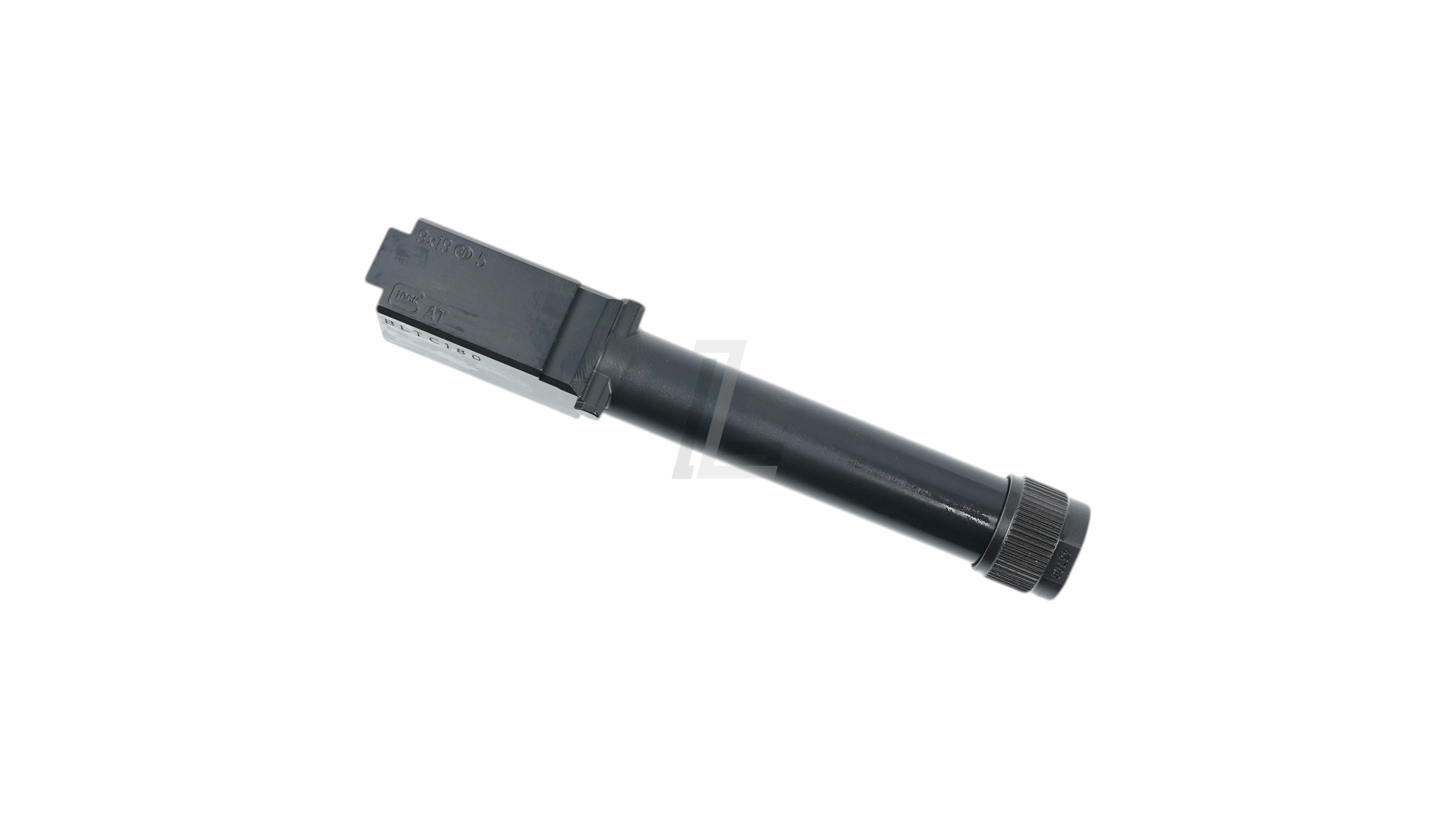 Landing Zone black steel CNC threaded outer barrel for Marui G19 Gen5 MOS airsoft pistol with -14mm threading