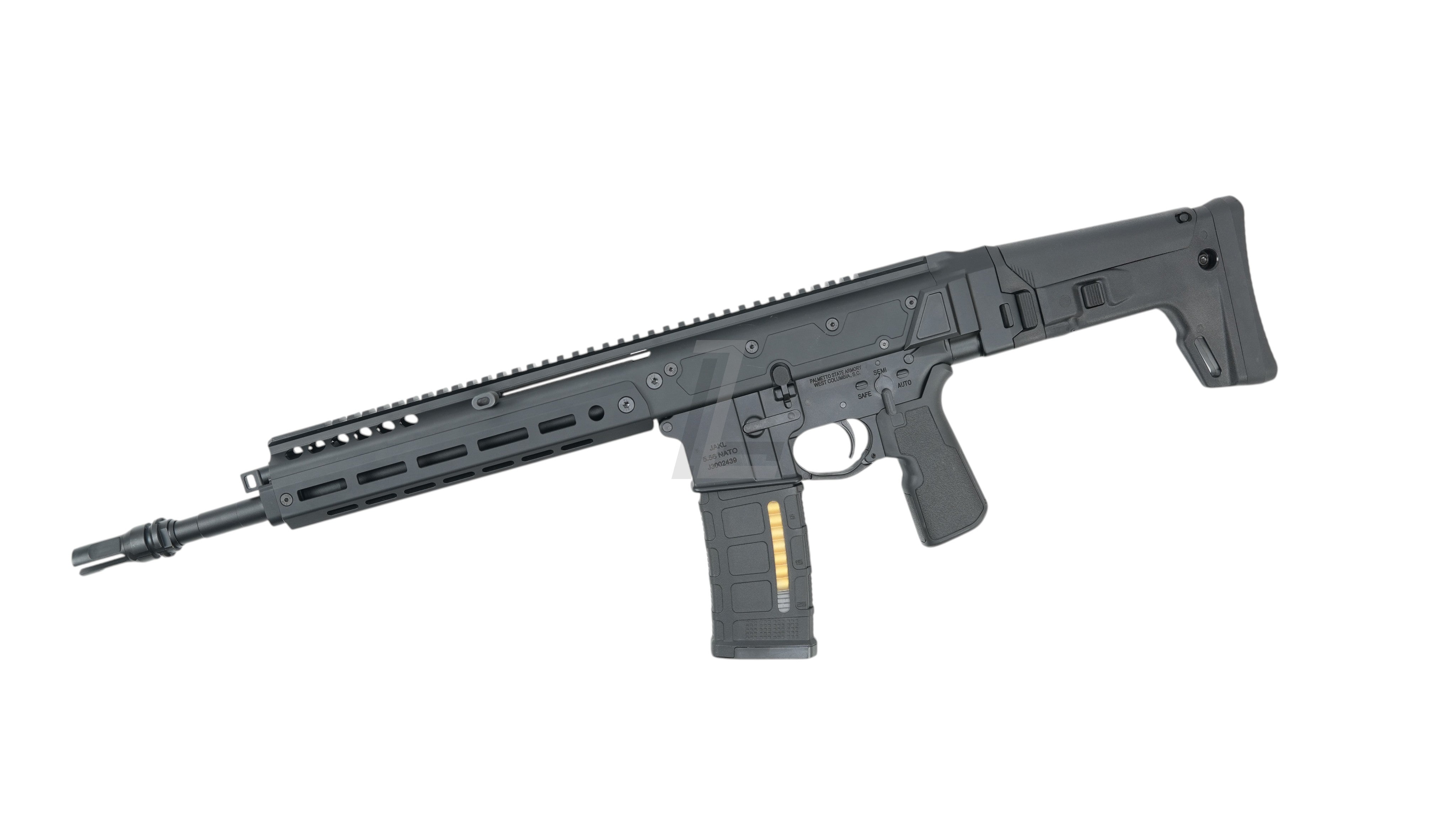 Landing Zone Double Eagle DWS Lupus 13.7 GBB black gas blowback airsoft rifle with M-LOK handguard