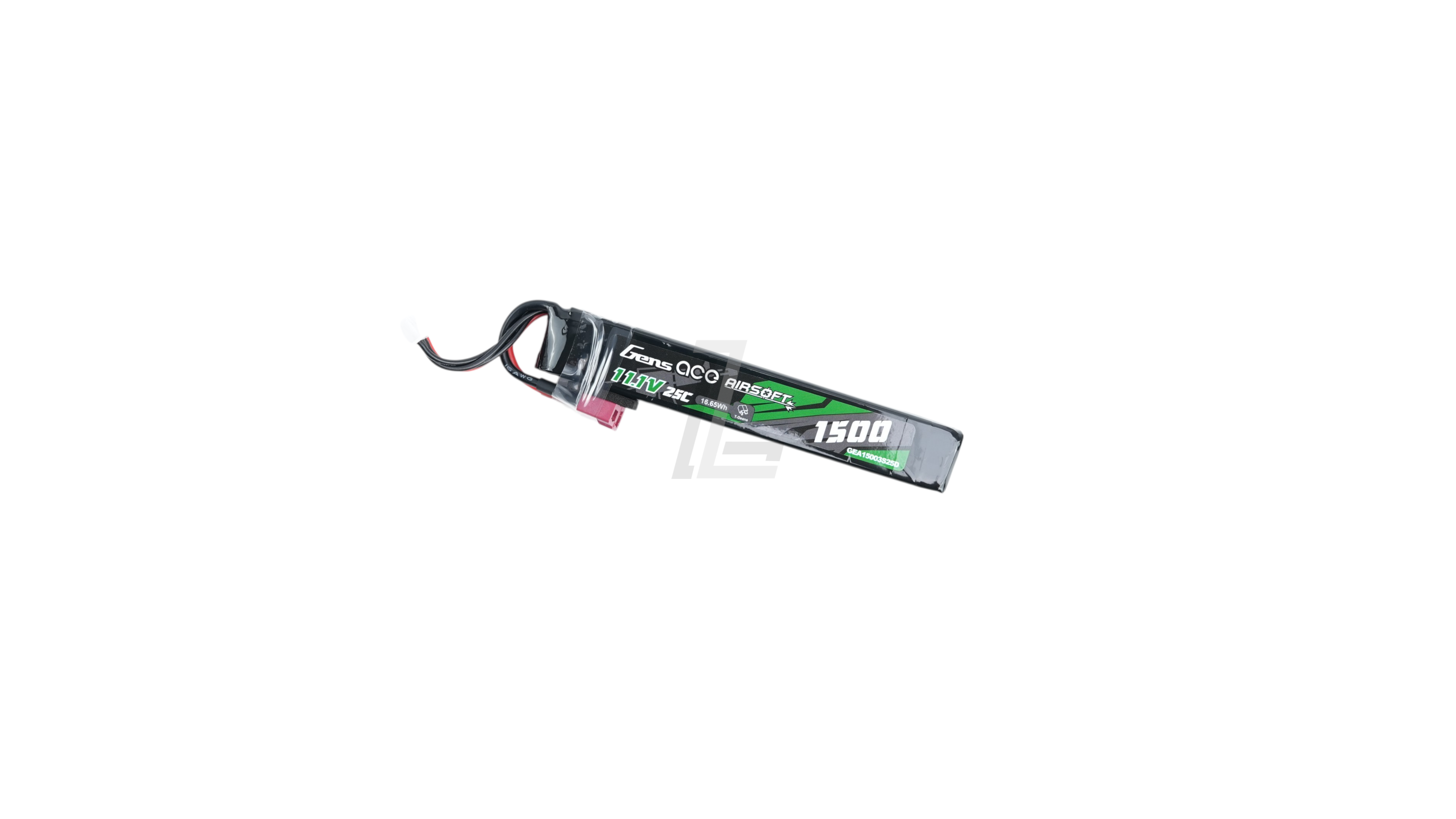 Landing Zone GENS ACE 11.1V 1500mAh 25C LiPo battery for airsoft AEG rifles with T-Plug connector