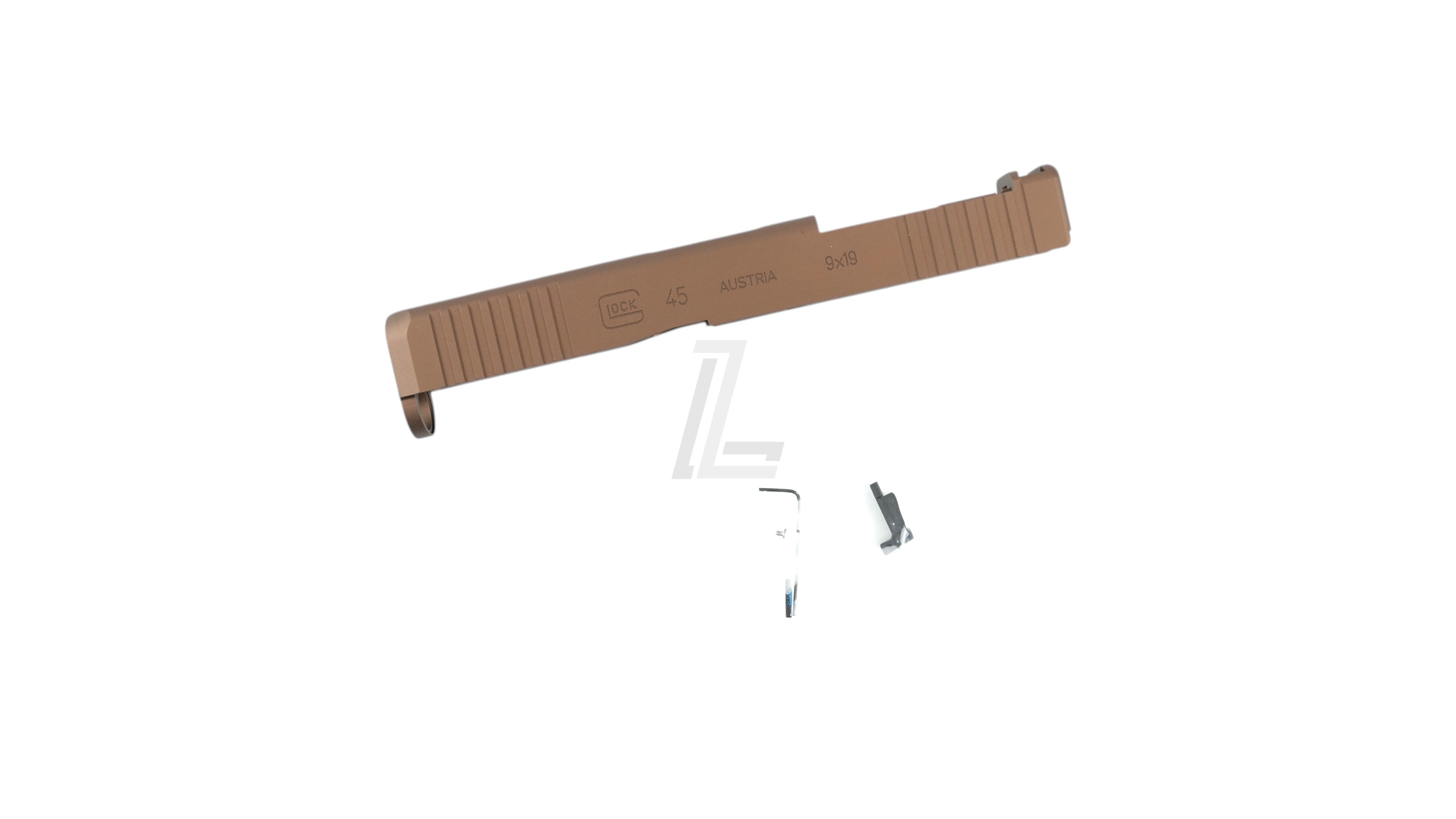 Landing Zone Guarder CNC aluminum slide for Marui G19 Gen5 MOS in flat dark earth with included hardware