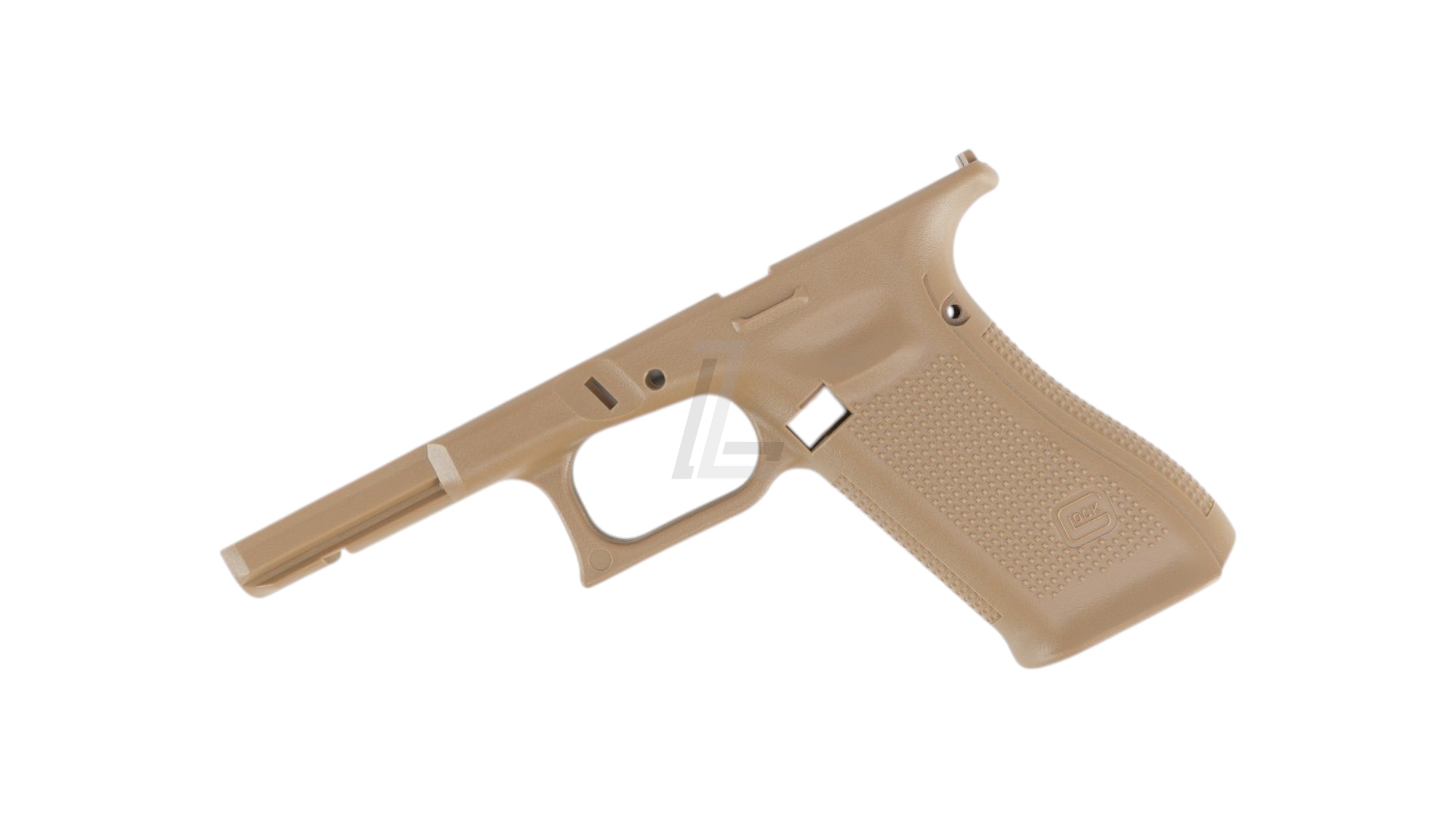 Landing Zone Guarder FDE lower frame for Tokyo Marui G17 Gen5 MOS airsoft pistol with textured grip