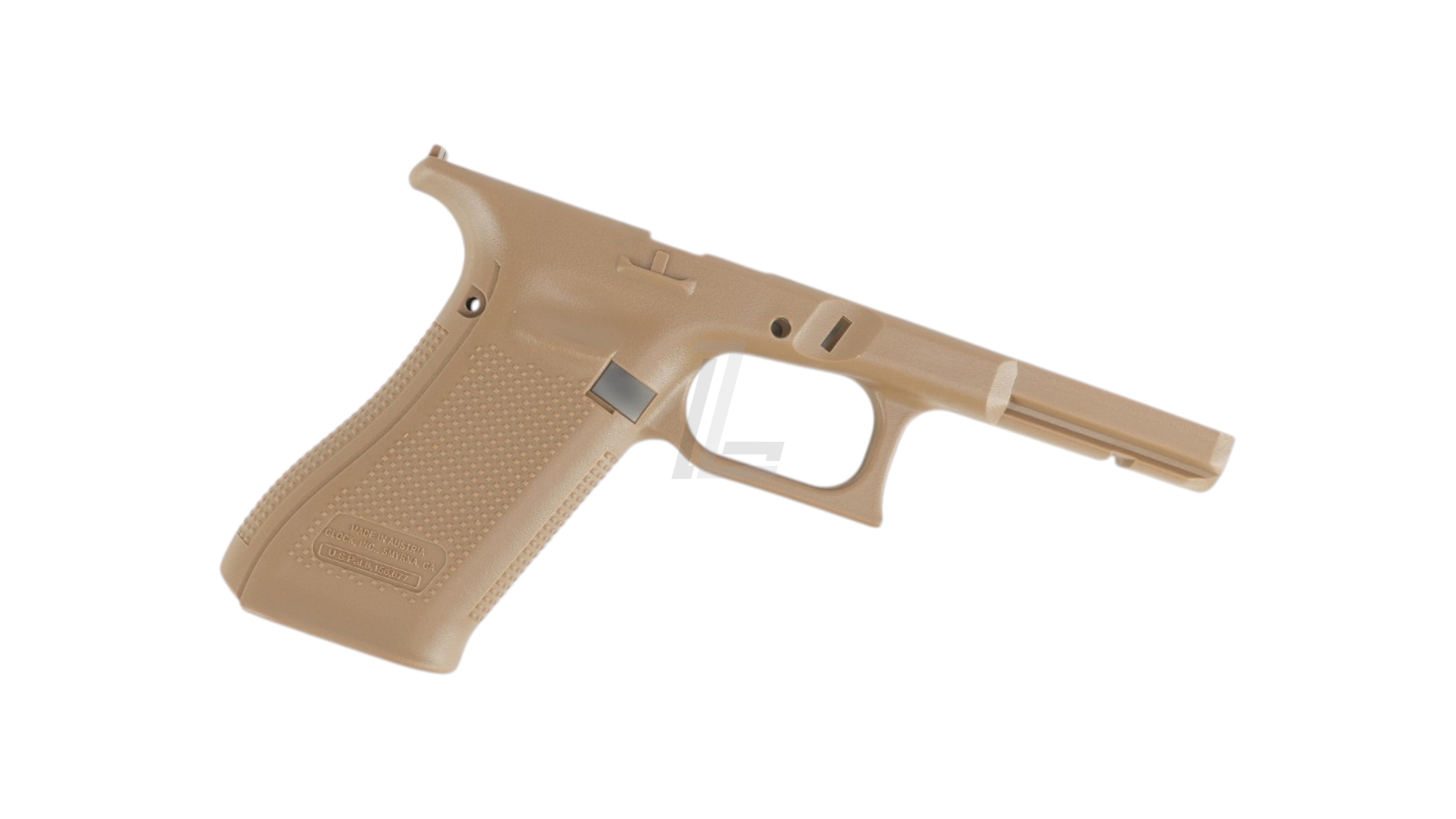 Landing Zone Guarder FDE lower frame for Tokyo Marui G17 Gen5 MOS airsoft pistol with textured grip