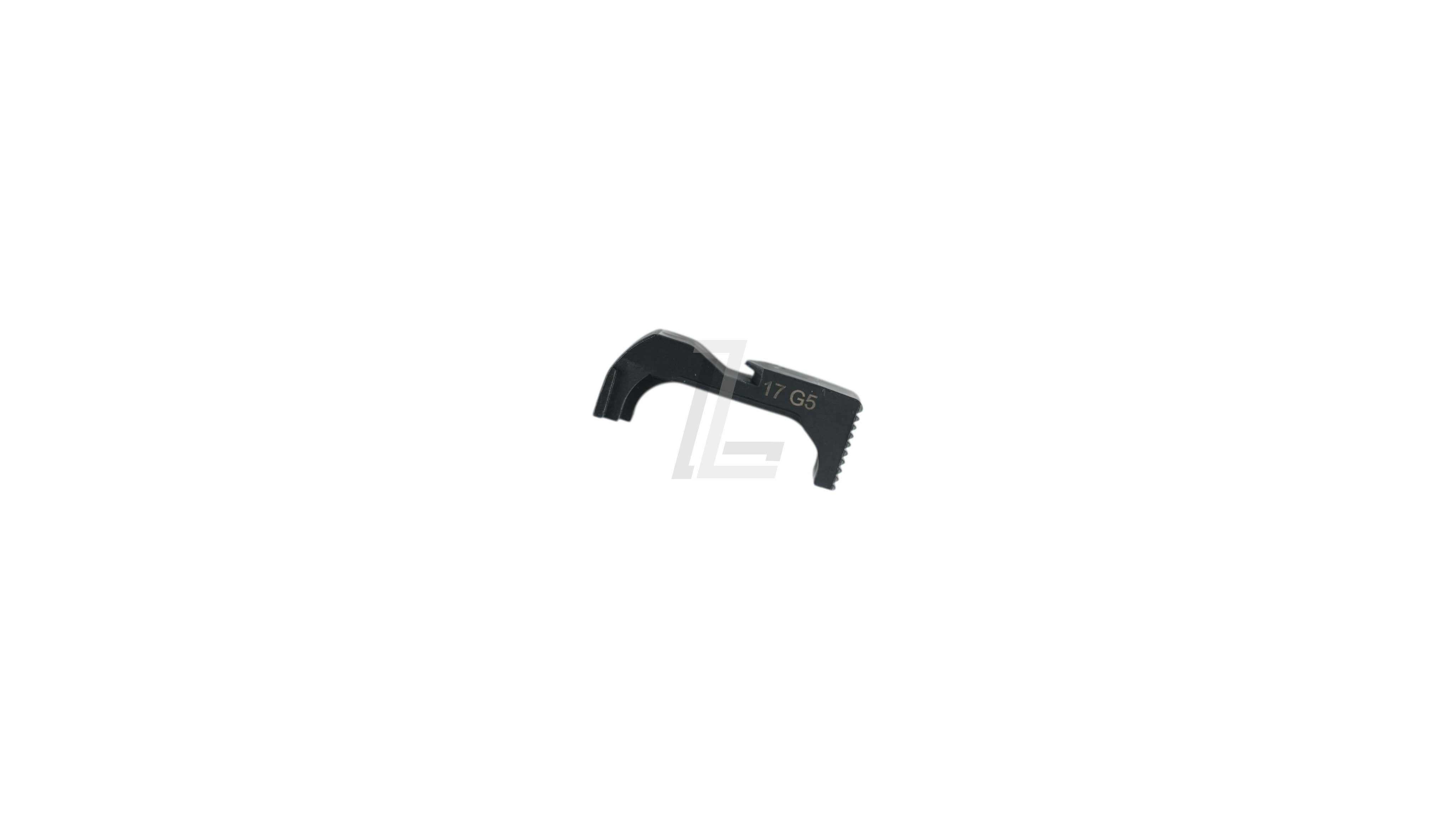 Landing Zone Guarder standard magazine release in black for Marui G17 Gen5 MOS airsoft pistol