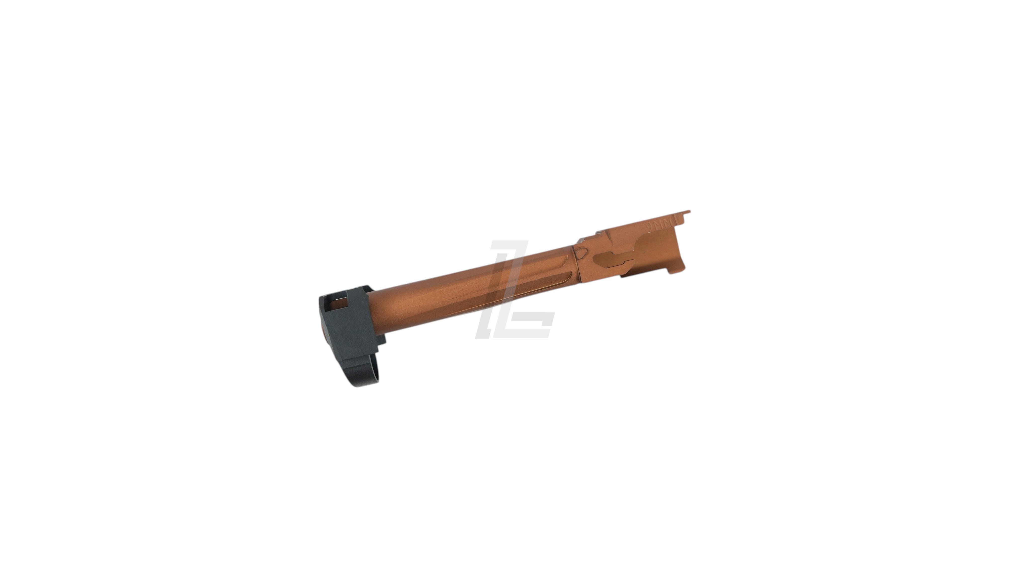 Landing Zone GUNDAY RA style aluminum outer barrel with black compensator for Tokyo Marui G17 Gen5 MOS in tan and black