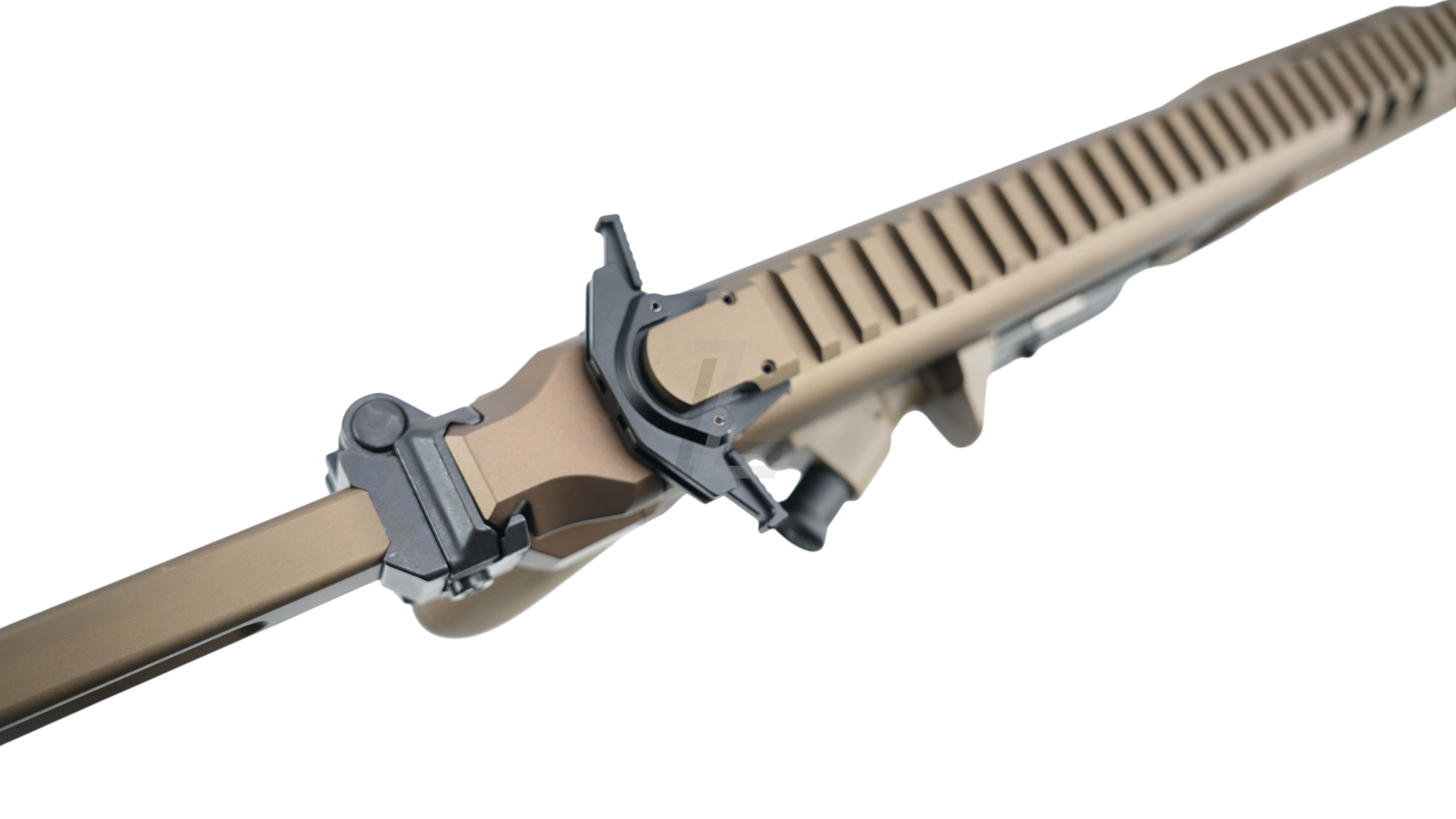 Landing Zone SALVO PRECISION MCX SPEAR V3 GBB rifle upper receiver in dark earth with integrated top rail