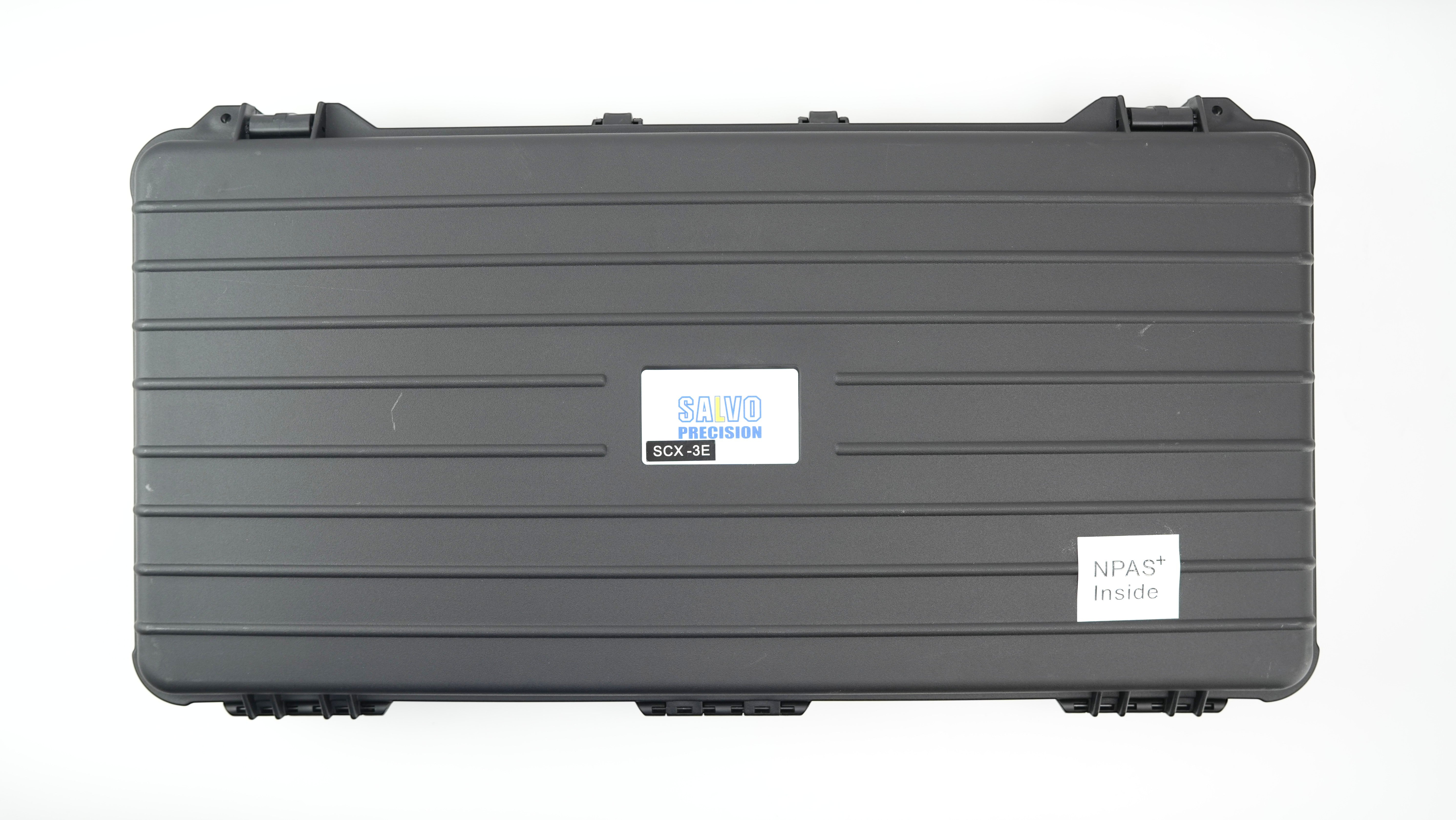Landing Zone black hard protective carrying case for Salvo Precision MCX airsoft rifle with NPAS label