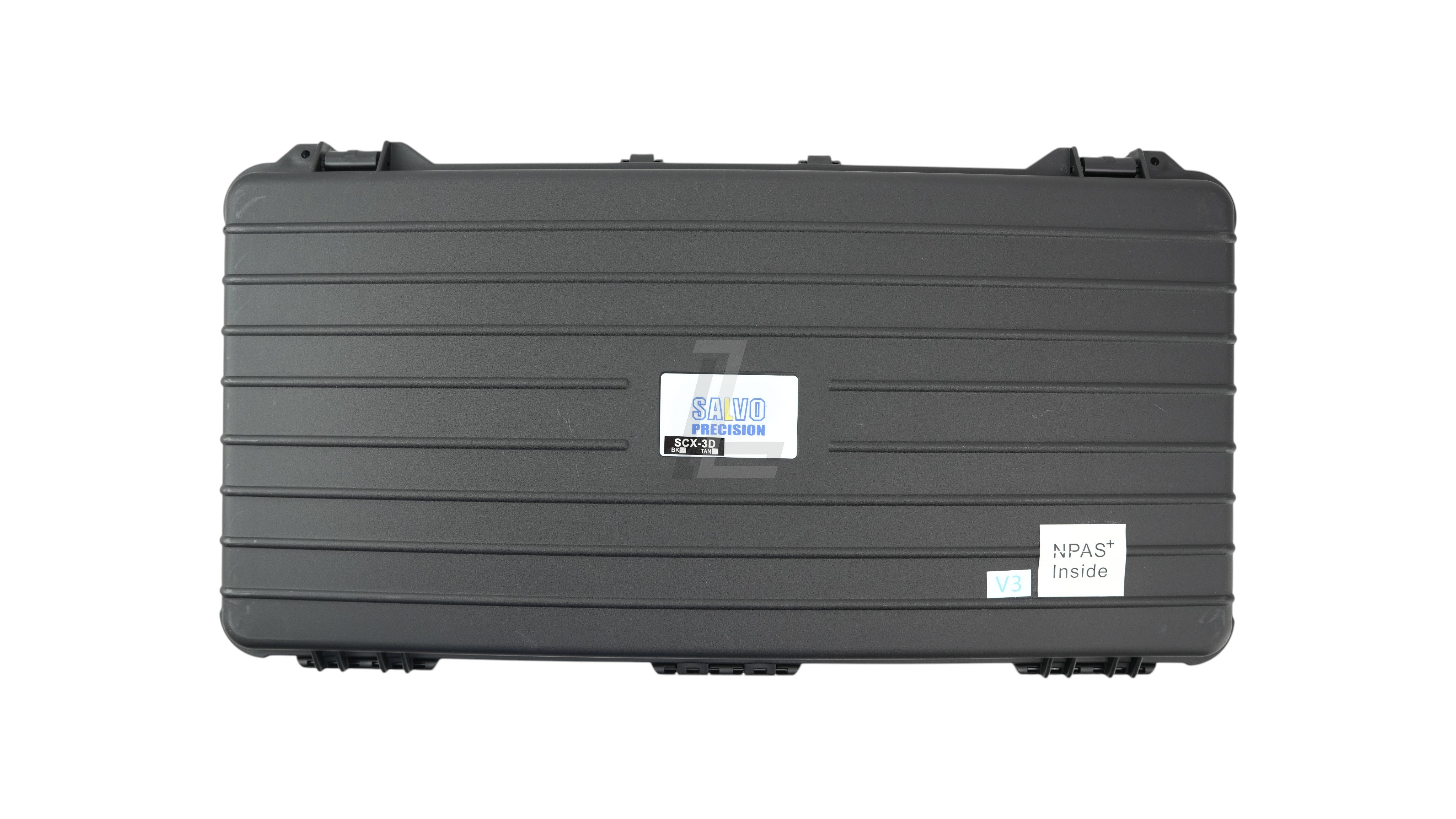 Landing Zone black hard protective carrying case for SALVO PRECISION MCX Rattler airsoft rifle with V3 NPAS label
