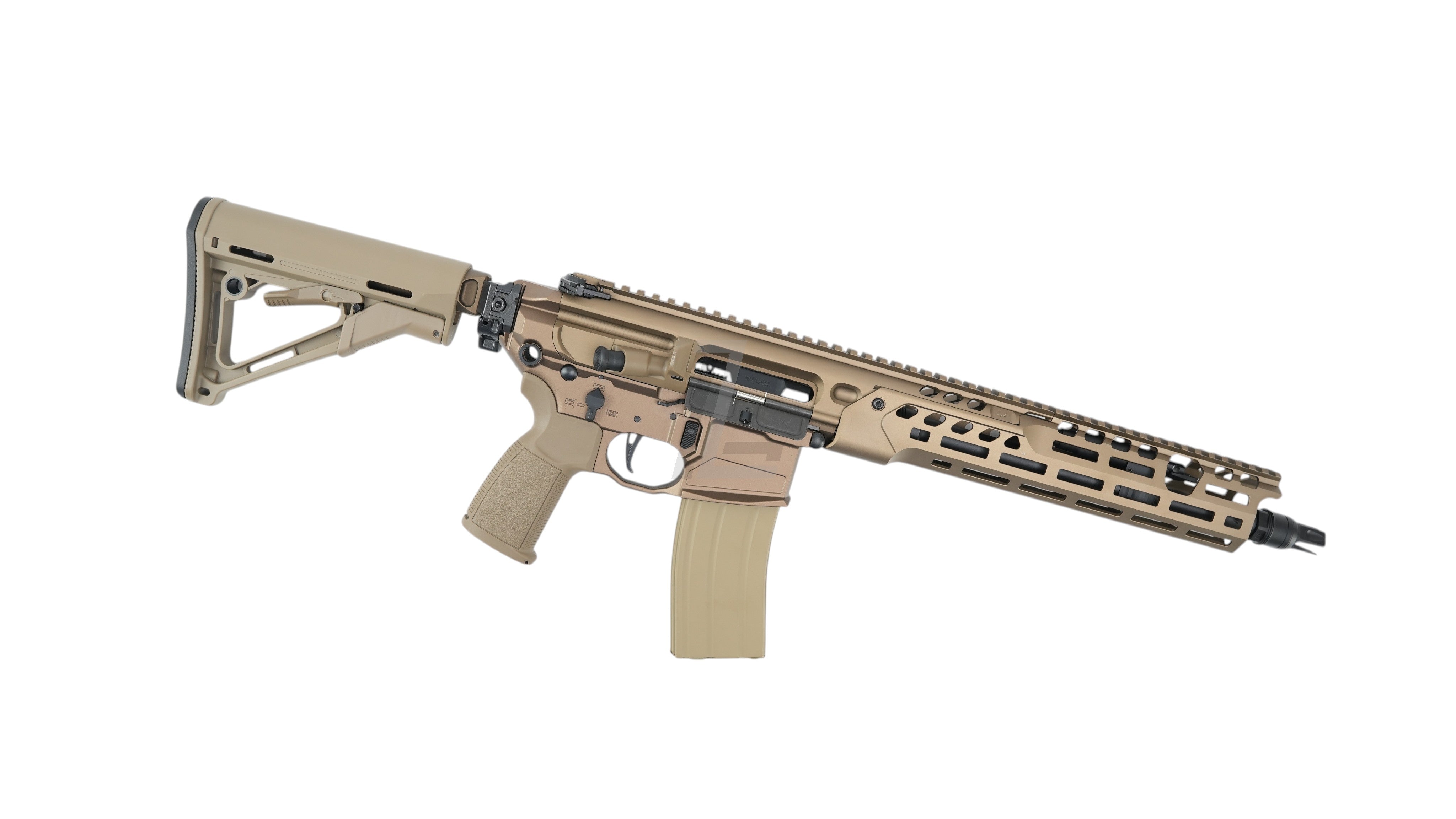 Landing Zone SALVO PRECISION MCX Hunter UKSF 13.1 MWS V3 airsoft rifle in dark earth with M-LOK rail