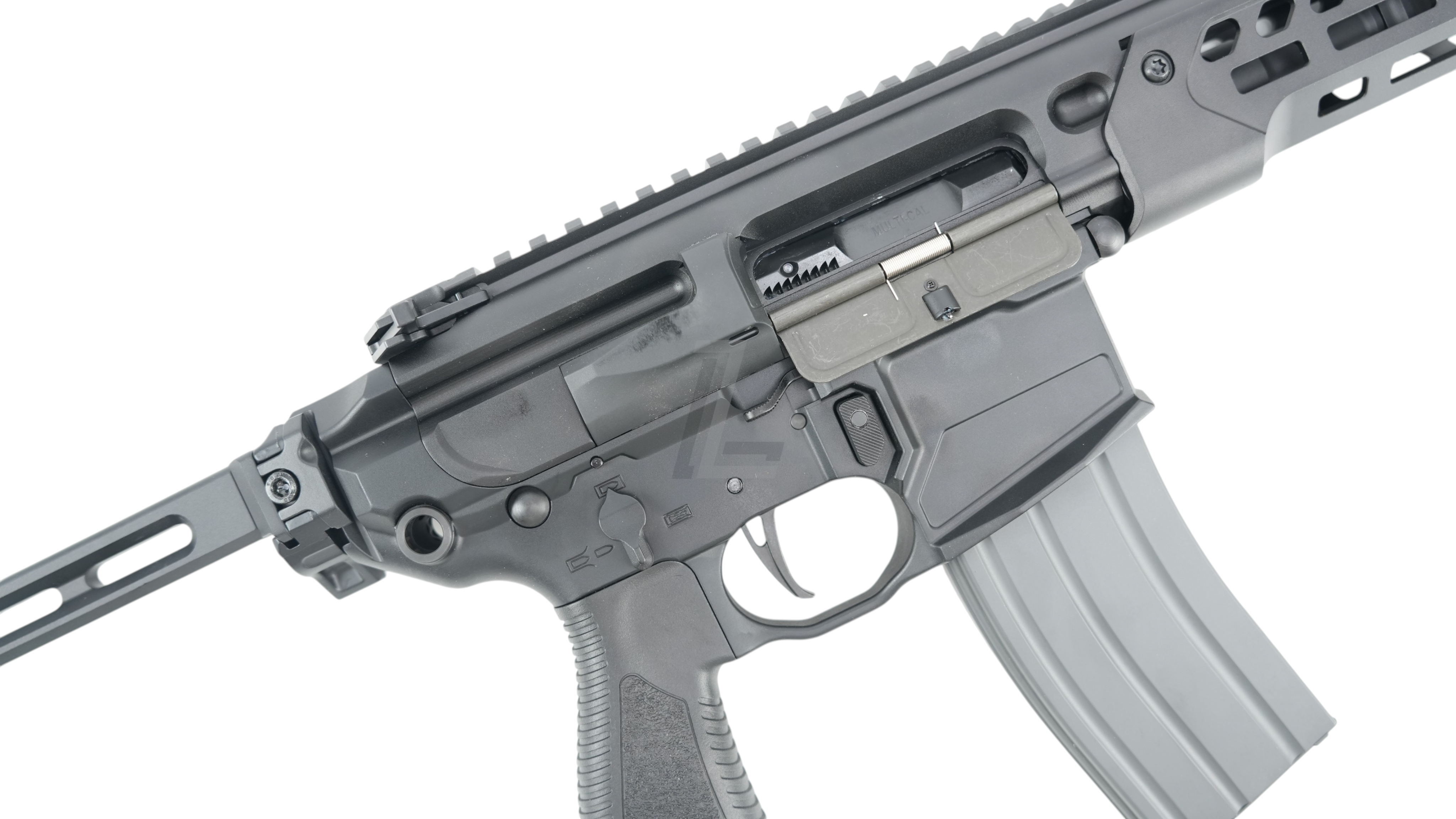Landing Zone Salvo Precision MCX Rattler LT 6.75 MWS V3 black gas blowback airsoft rifle with no markings