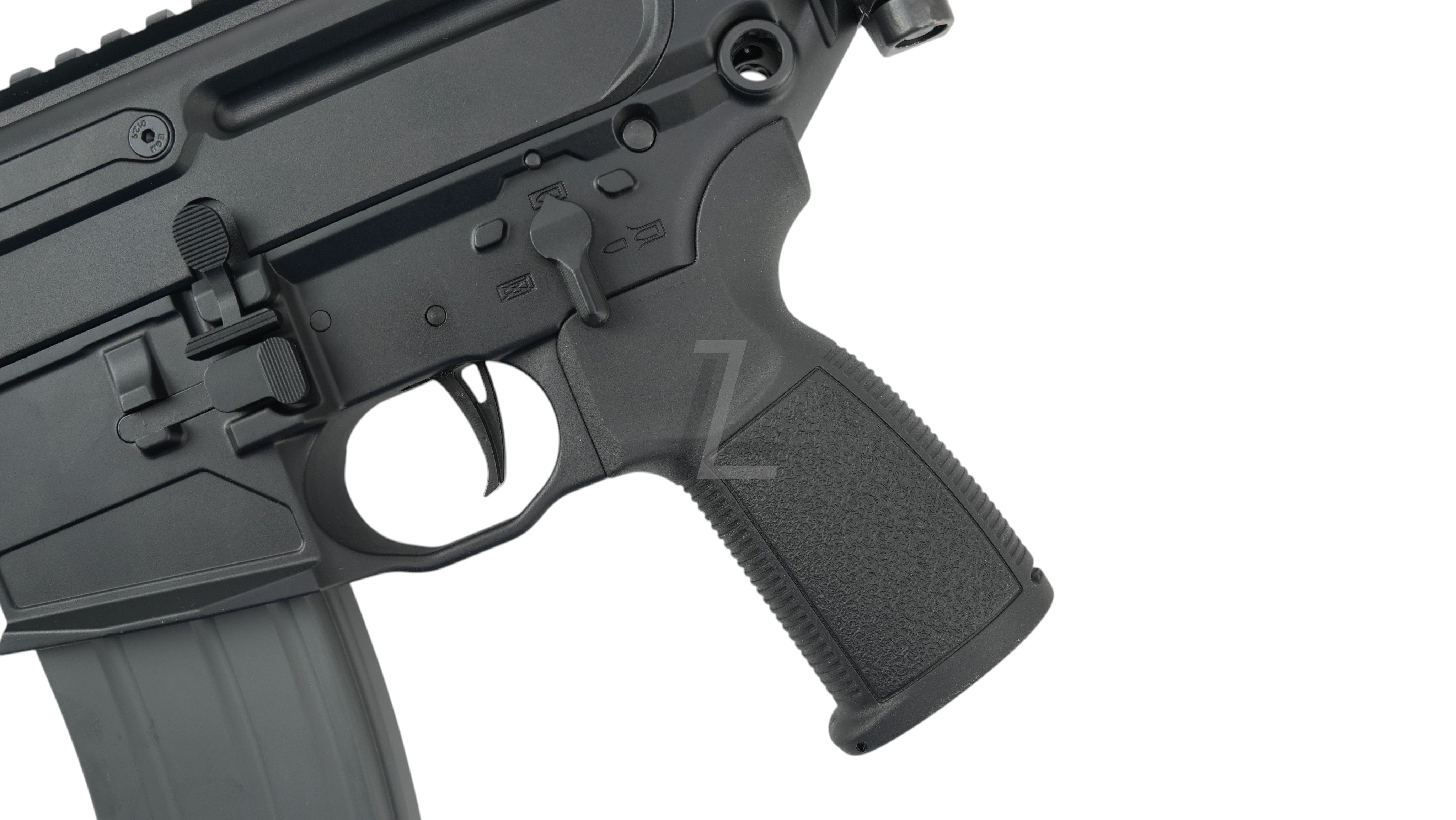 Landing Zone SALVO PRECISION MCX Rattler LT GBB airsoft rifle receiver and pistol grip in matte black