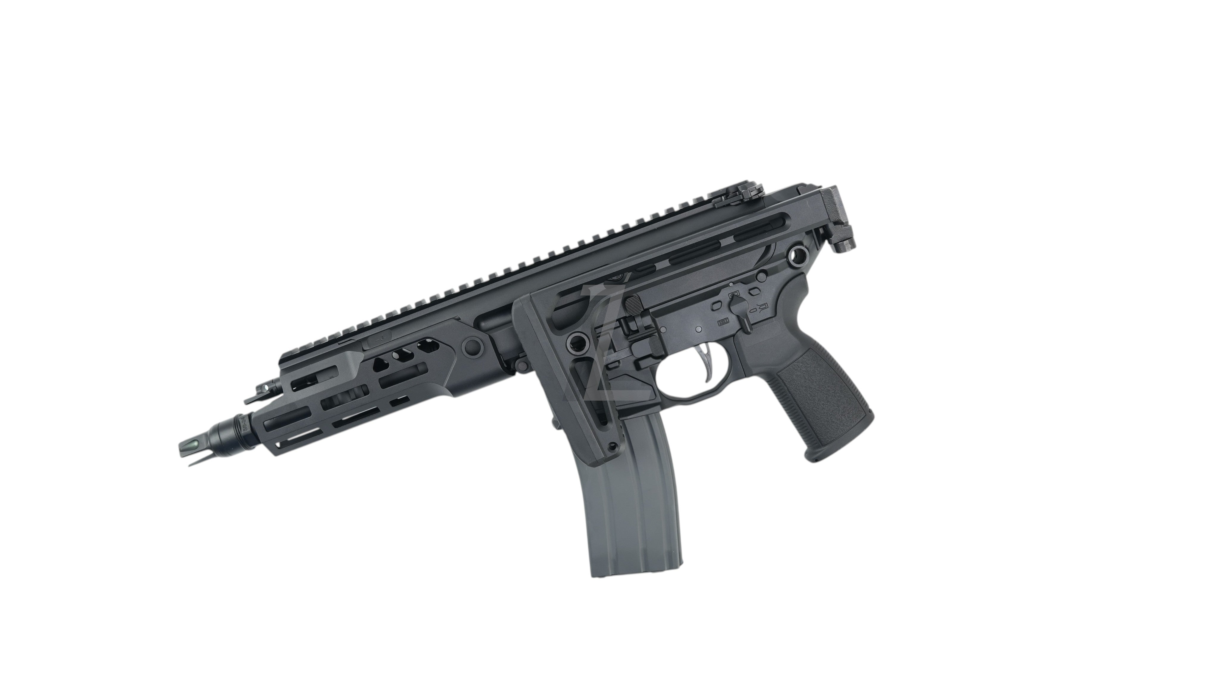 Landing Zone SALVO PRECISION MCX Rattler LT 7.75 inch GBB airsoft rifle in black with M-LOK rail and MWS V3 system