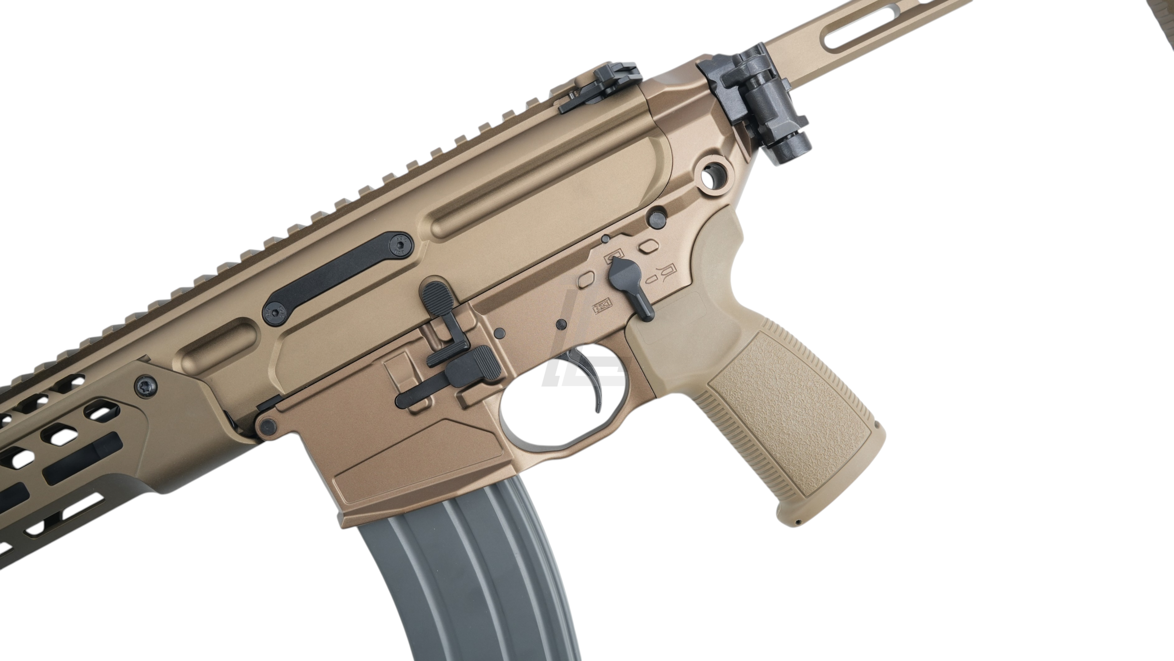 Landing Zone SALVO PRECISION MCX SPEAR V3 GBB airsoft rifle in dark earth finish with 11.5 inch barrel