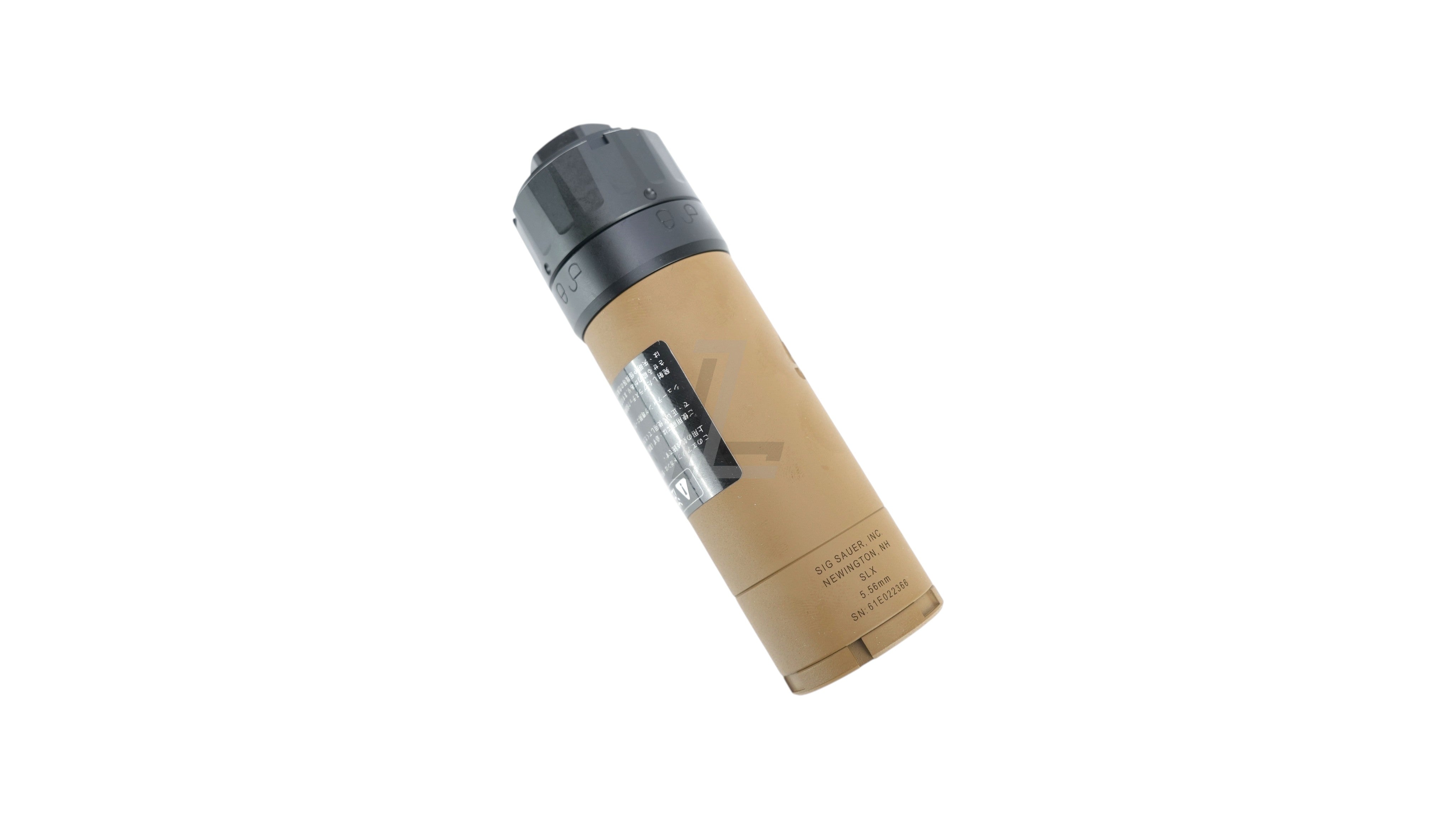 Landing Zone TASK FORCE SLX556C tan suppressor with integrated flash hider and engraved technical markings