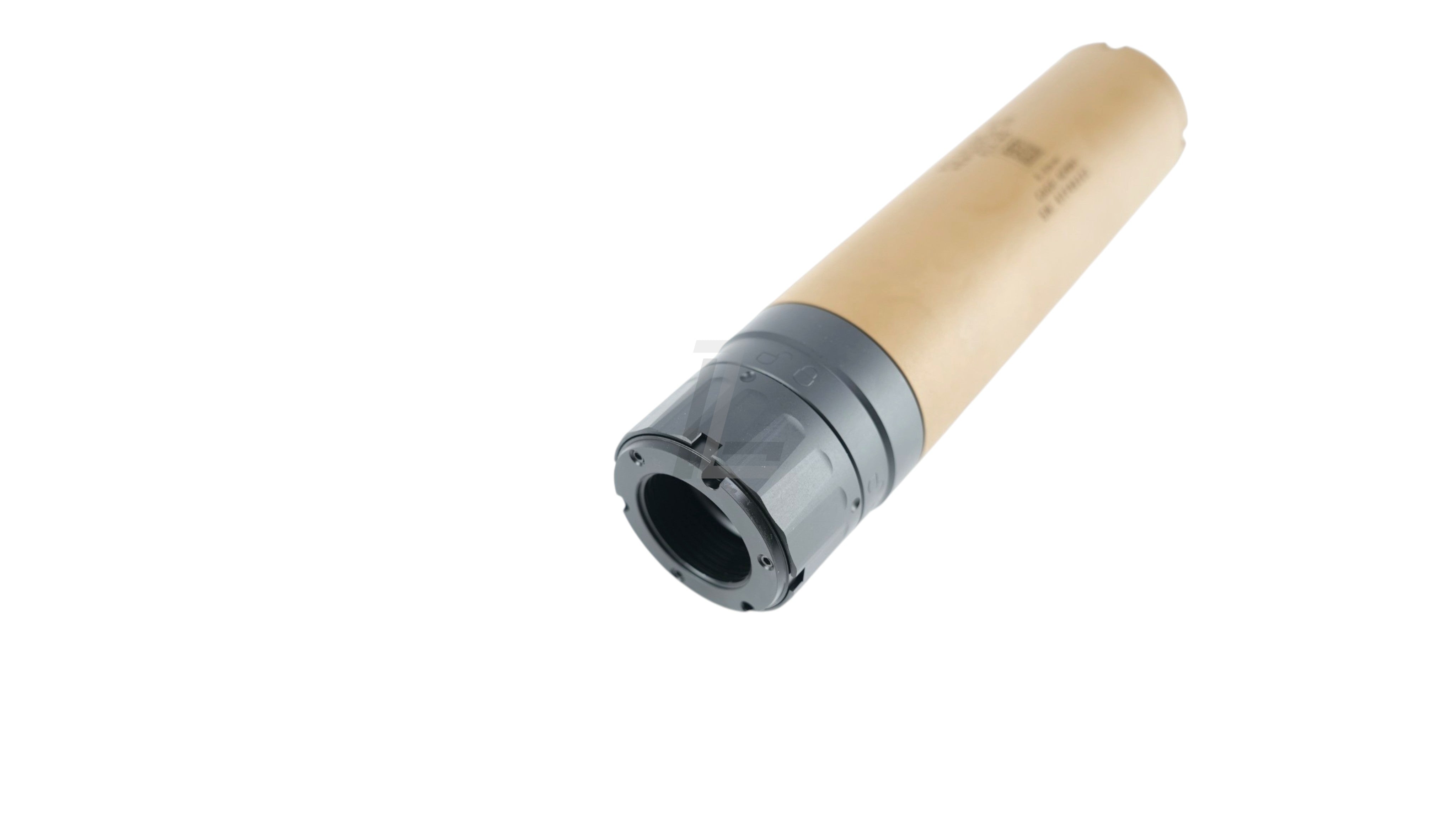 Landing Zone TASK FORCE XM7 SLX 6.8 airsoft suppressor in tan and grey with tactical design