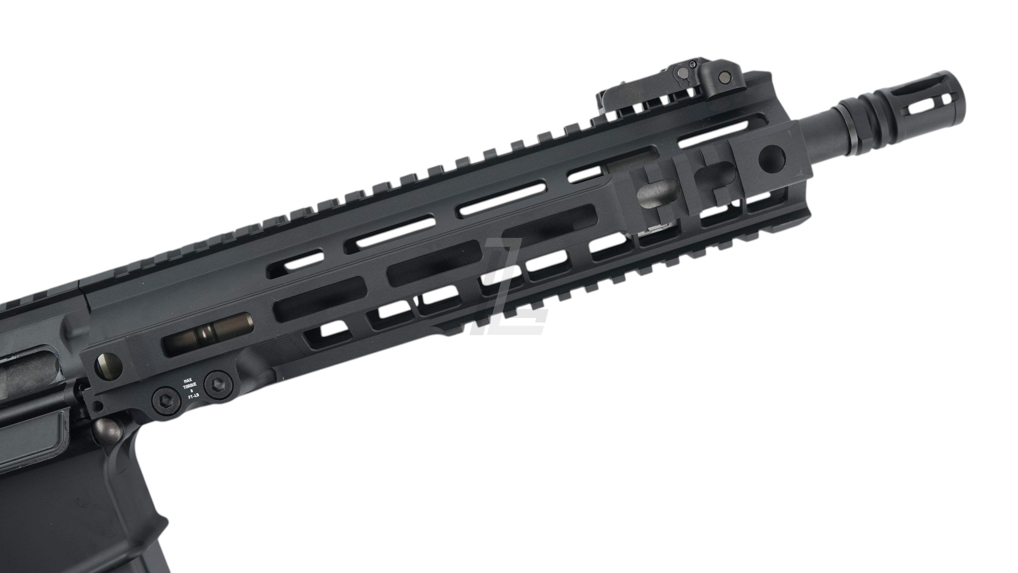 Landing Zone TOKYO MARUI EVOLT RS FPR MK IV airsoft rifle upper receiver with black M-LOK handguard and flash hider