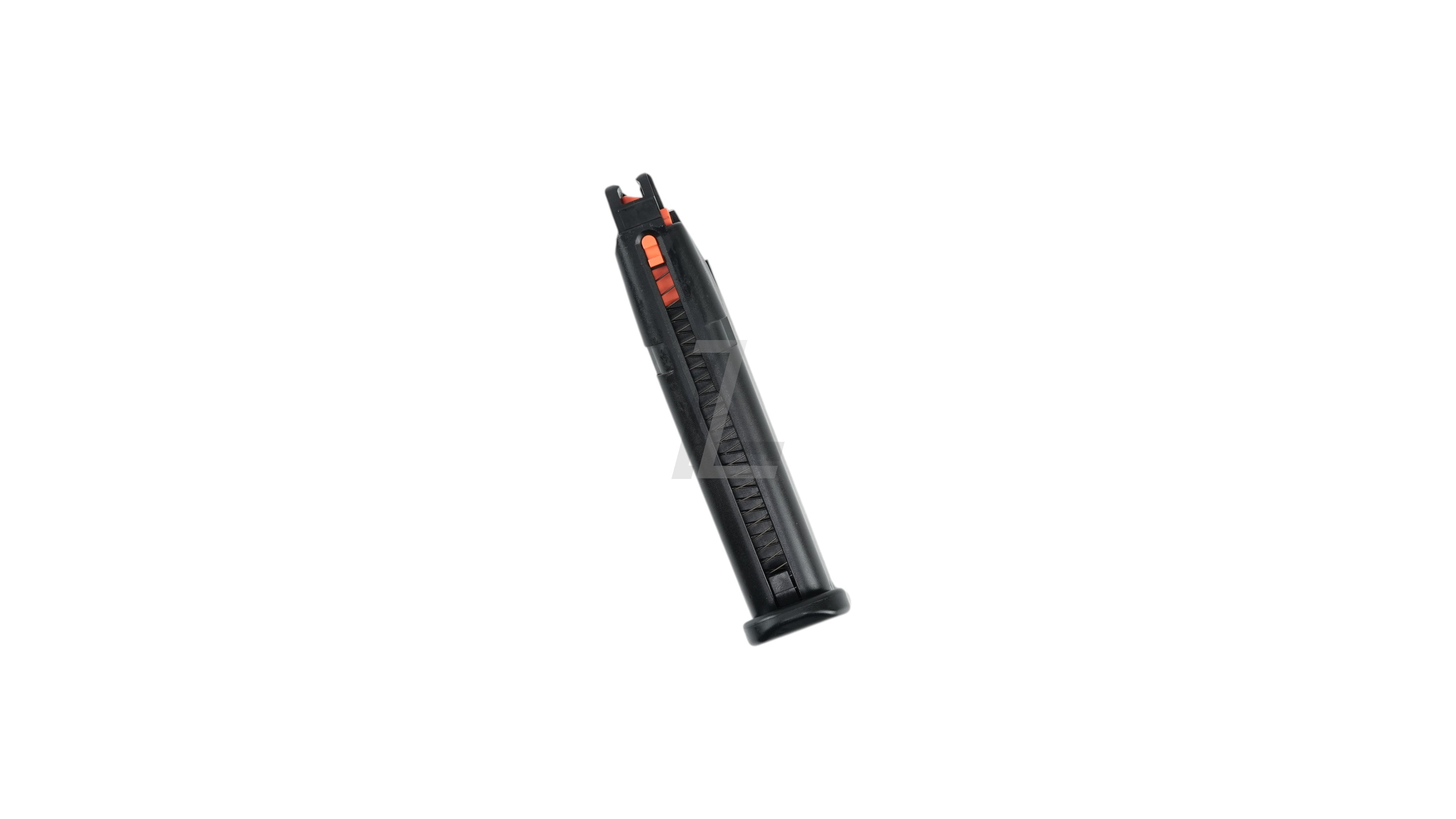 Landing Zone Tokyo Marui G17 V2.0 green gas airsoft magazine with 25-round capacity and orange follower