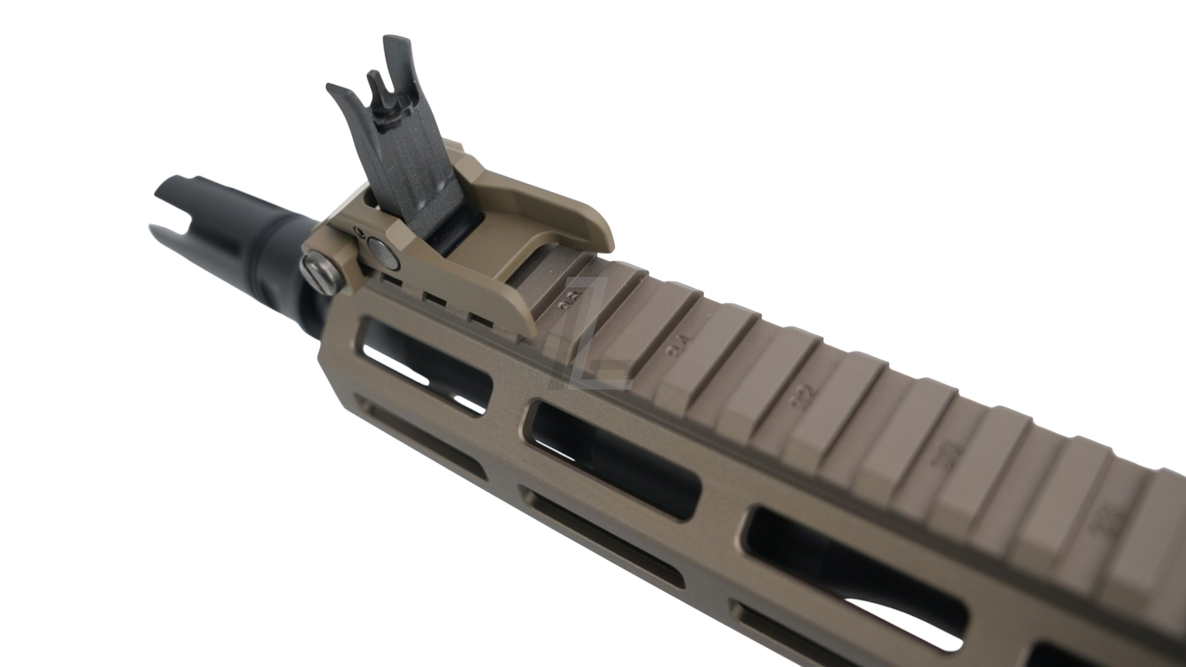 Landing Zone Tokyo Marui URG-I 11.5 inch GBB airsoft rifle upper receiver in tan with black front sight