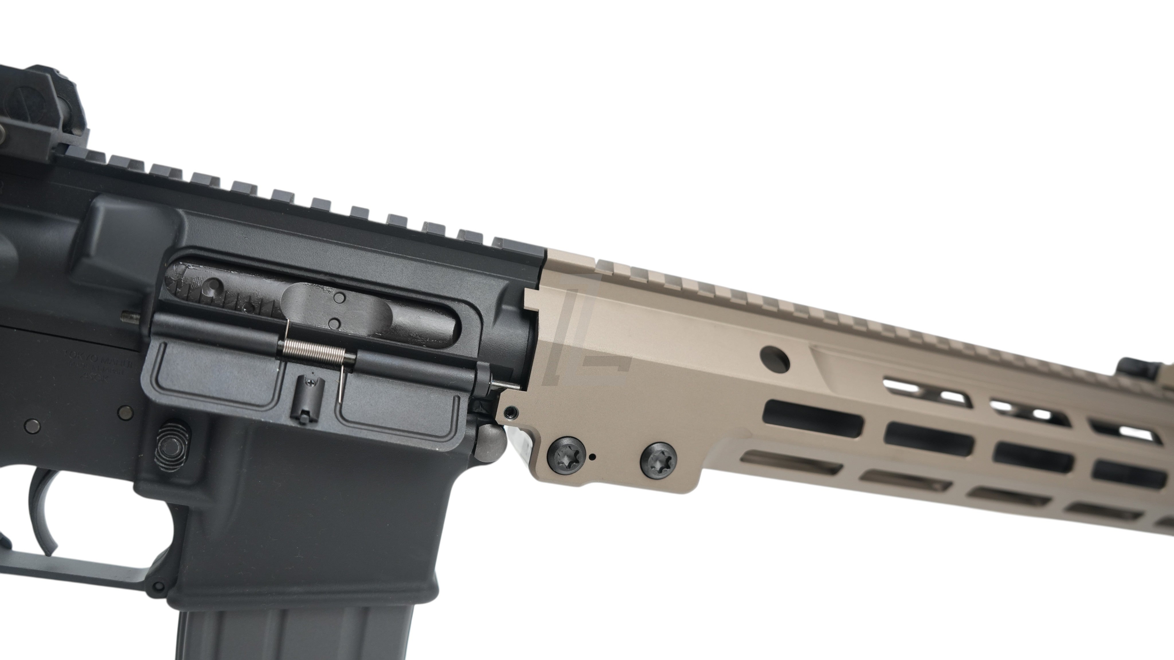 Landing Zone Tokyo Marui URG-I 11.5 inch GBB airsoft rifle featuring a black receiver and DDC M-LOK handguard