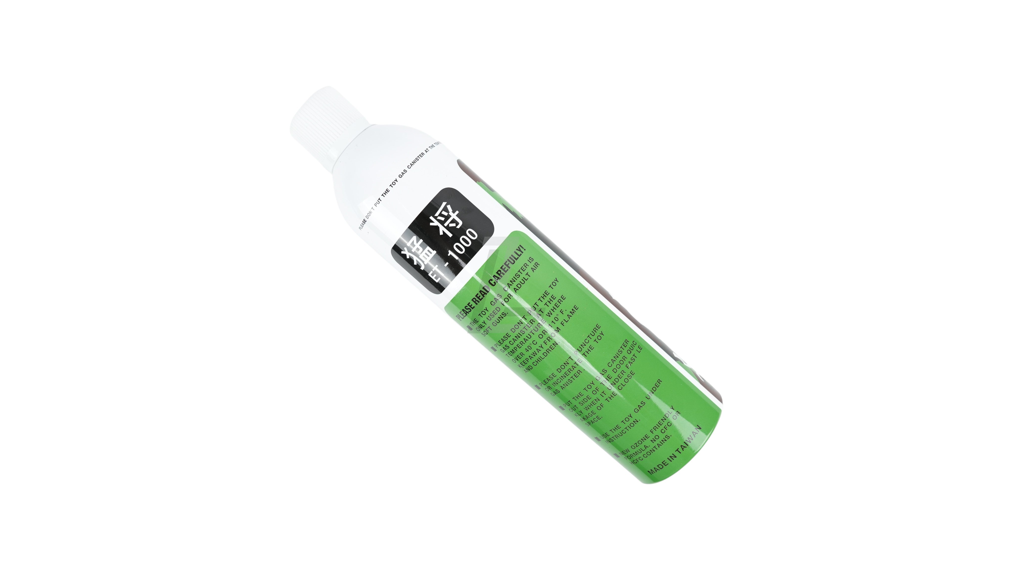 Landing Zone ULTRAFORCE ET1000 12kg 600ml airsoft gas canister with green label for GBB airsoft guns