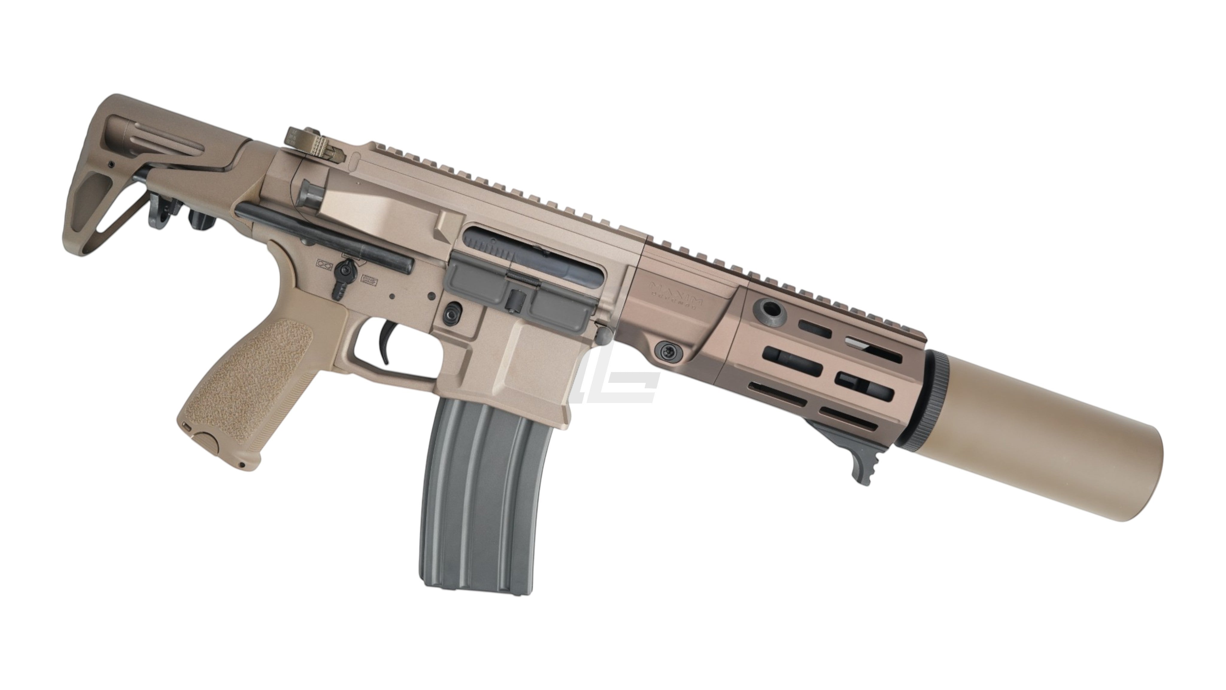 Landing Zone VFC PDX-SD electric airsoft rifle in tan with Maxim Defense licensed design and GATE ASTER system.