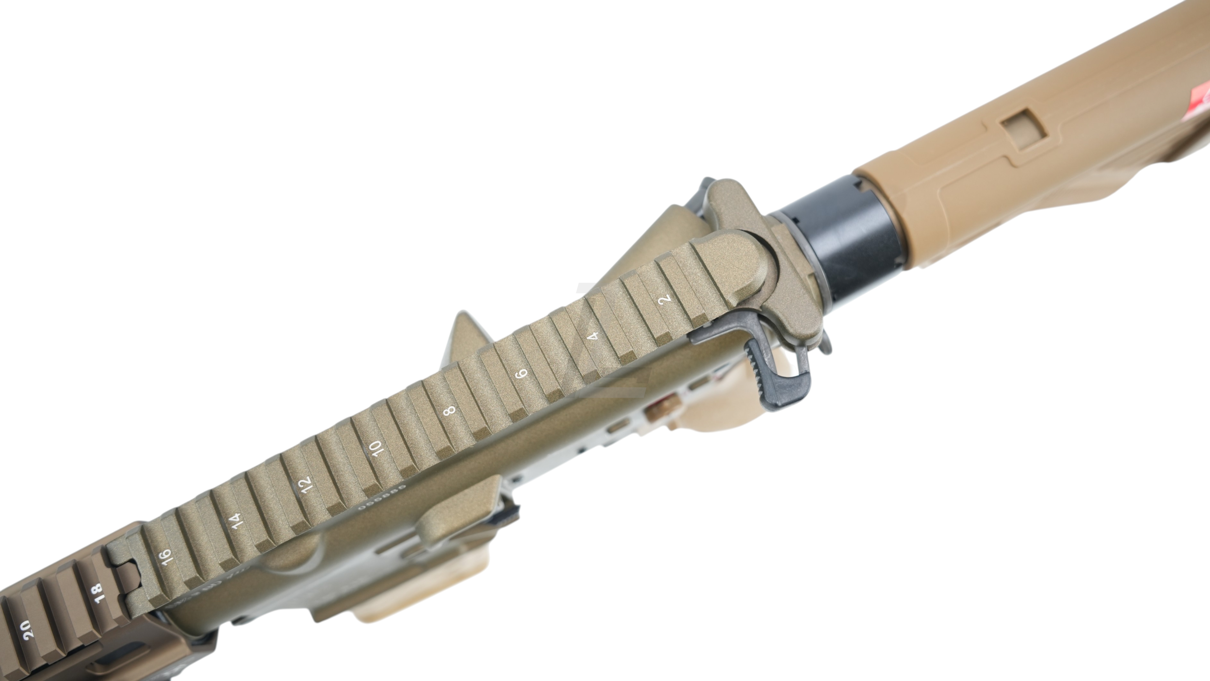 Landing Zone VFC Umarex HK416A5 GBB rifle receiver and top rail in RAL8000 tan finish