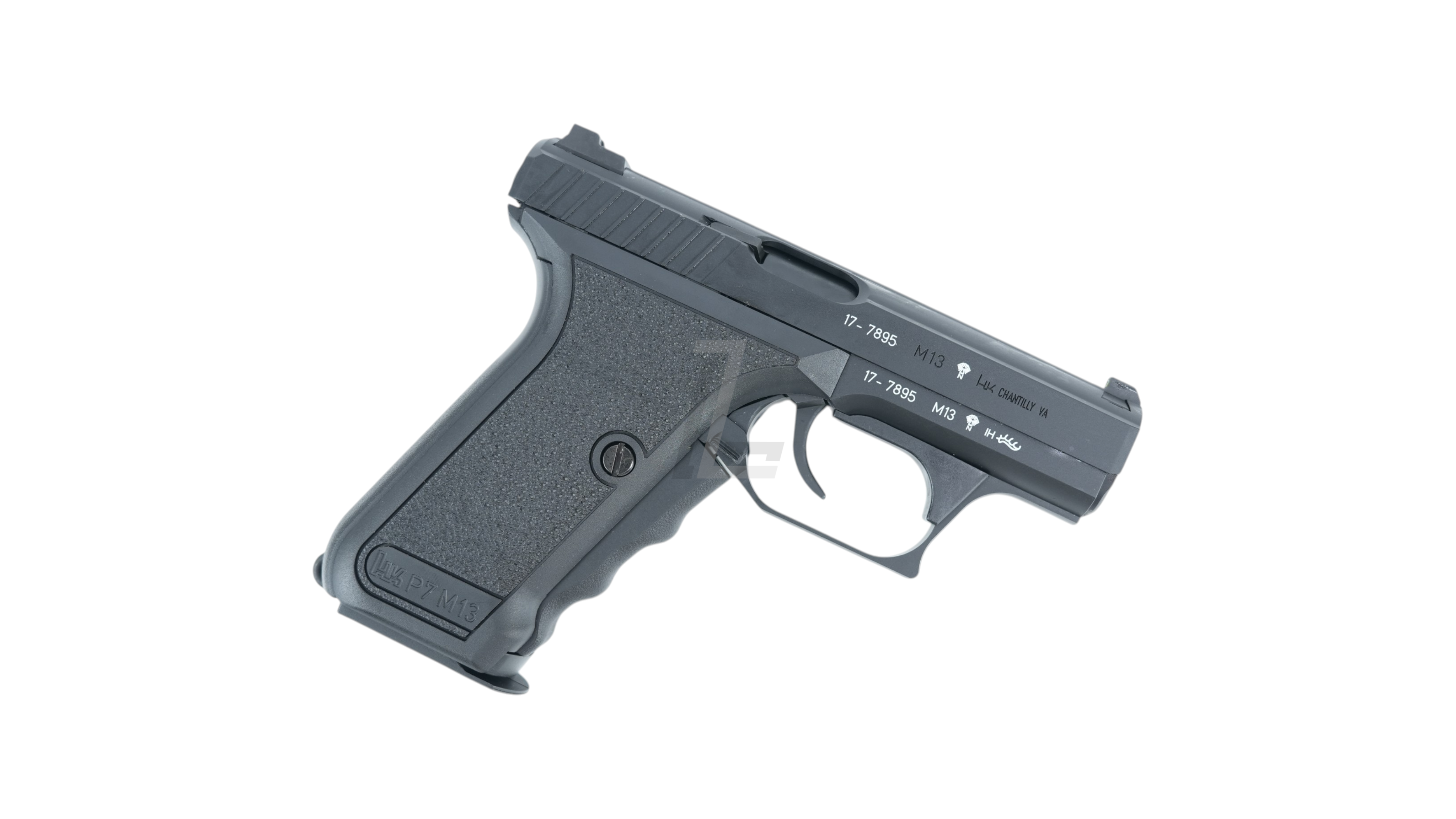 Landing Zone VFC Umarex P7M13 GBB airsoft pistol in black with authentic markings and squeeze cocking mechanism